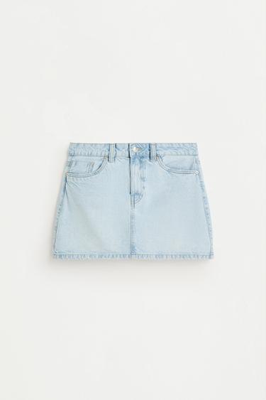 Basic denim skirt — PALE BLUE 6