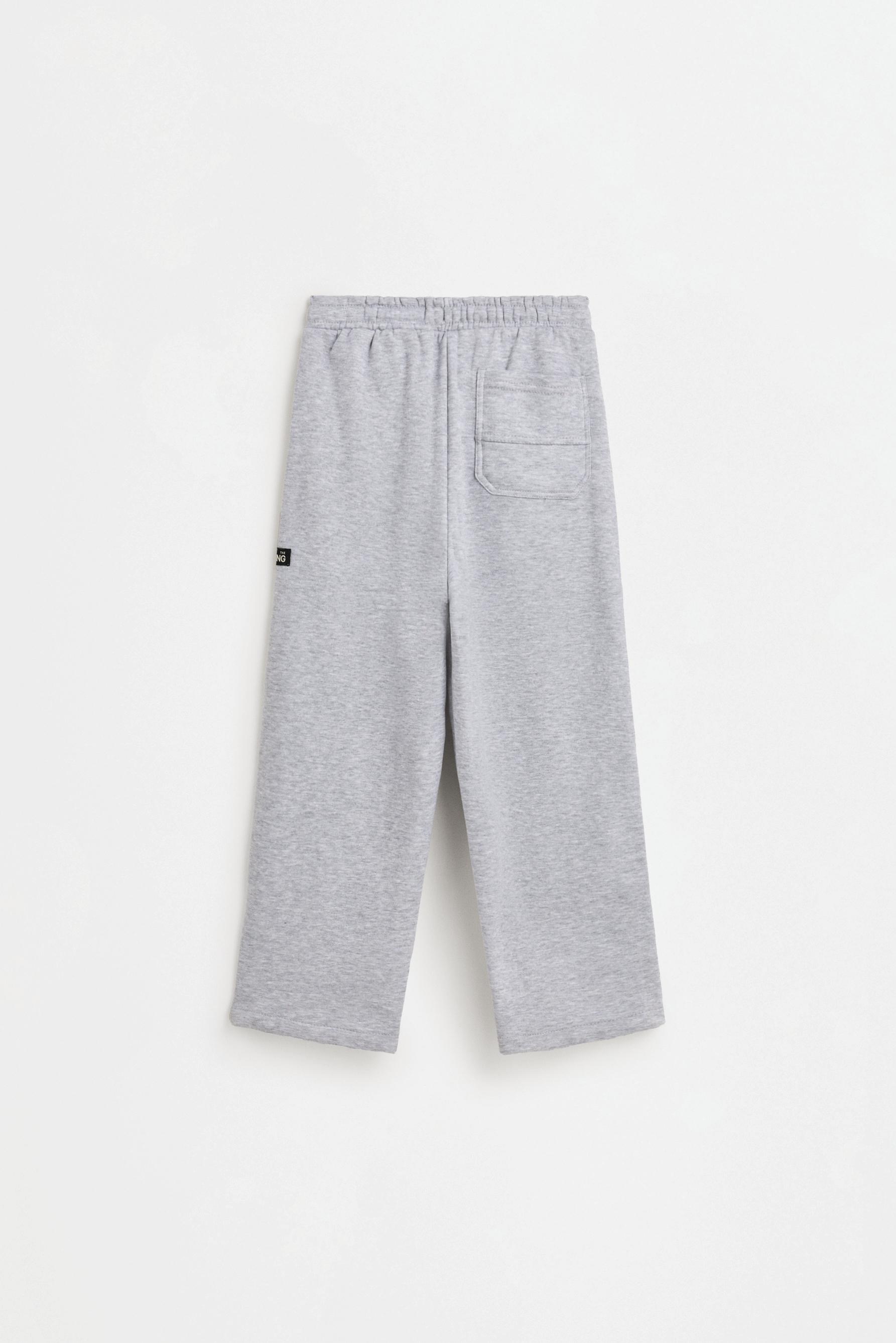 Plush barrel fit trousers — GREY MARL