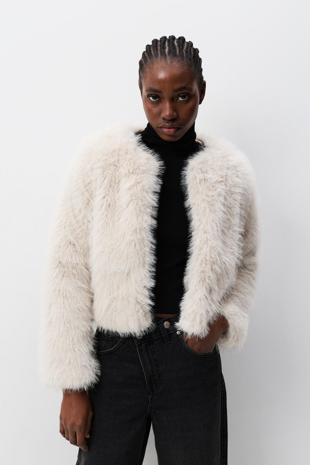 Faux fur jacket