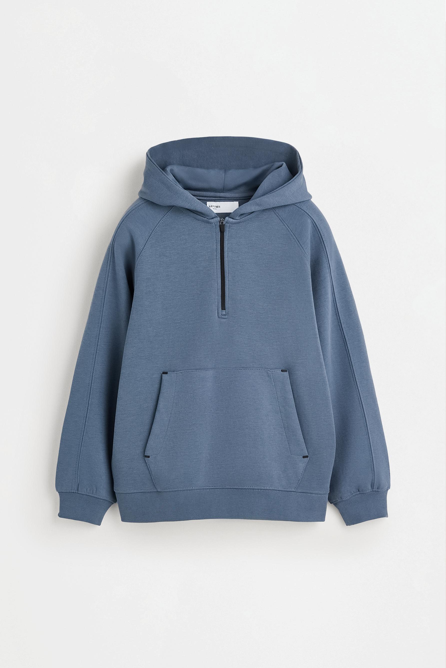Interlock hoodie — STEEL BLUE