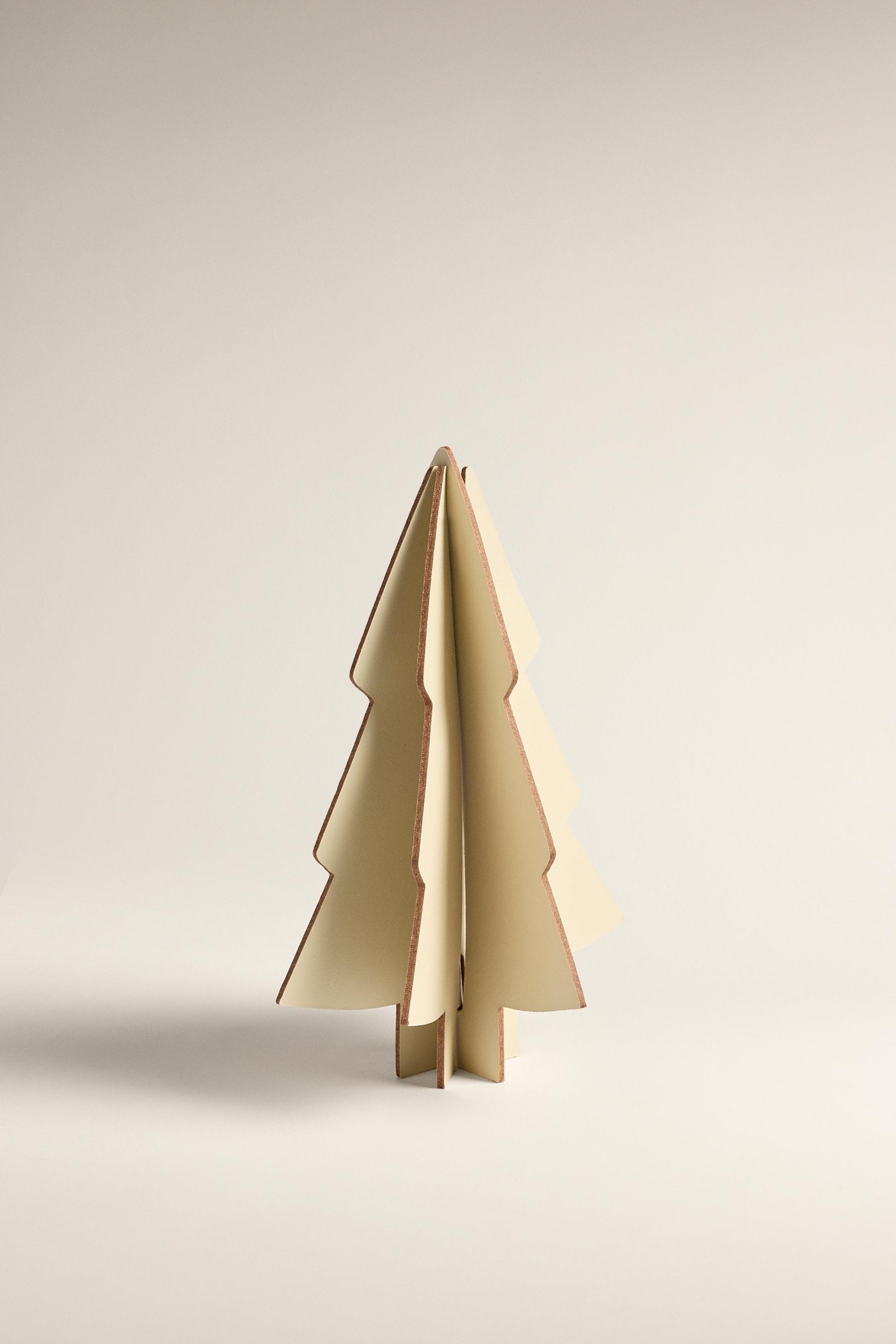 Adorno árbol origami piel