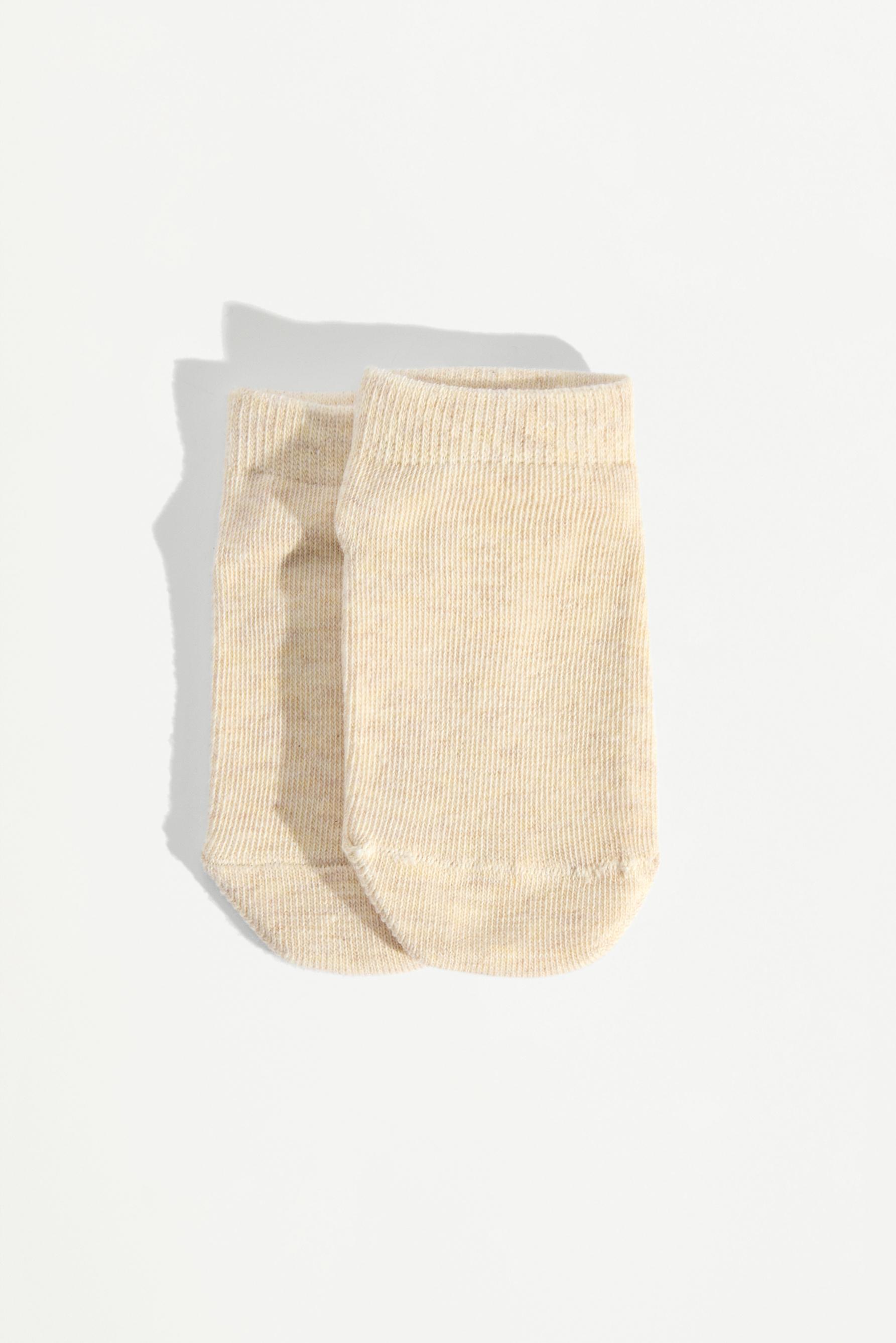 5-pack of non-slip short socks — PINK TONES (alternate view)