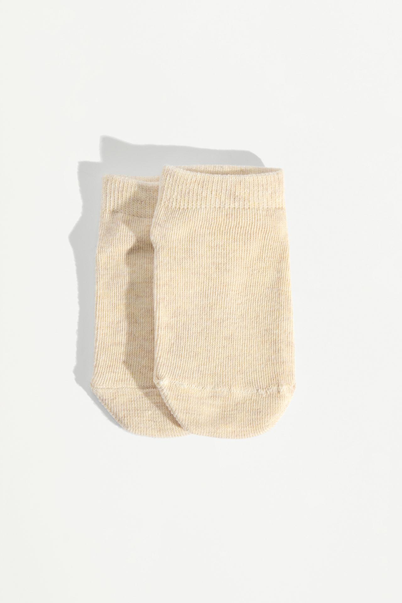 5-pack of non-slip short socks — PINK TONES
