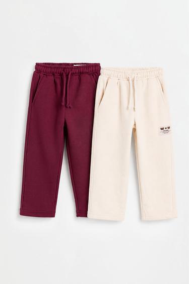Pack of 2 plush trousers — ECRU 1