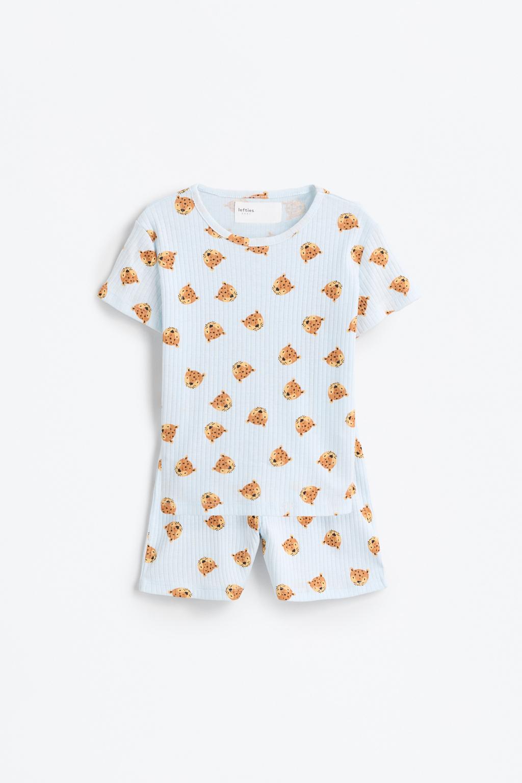 Pijama estampado canalé