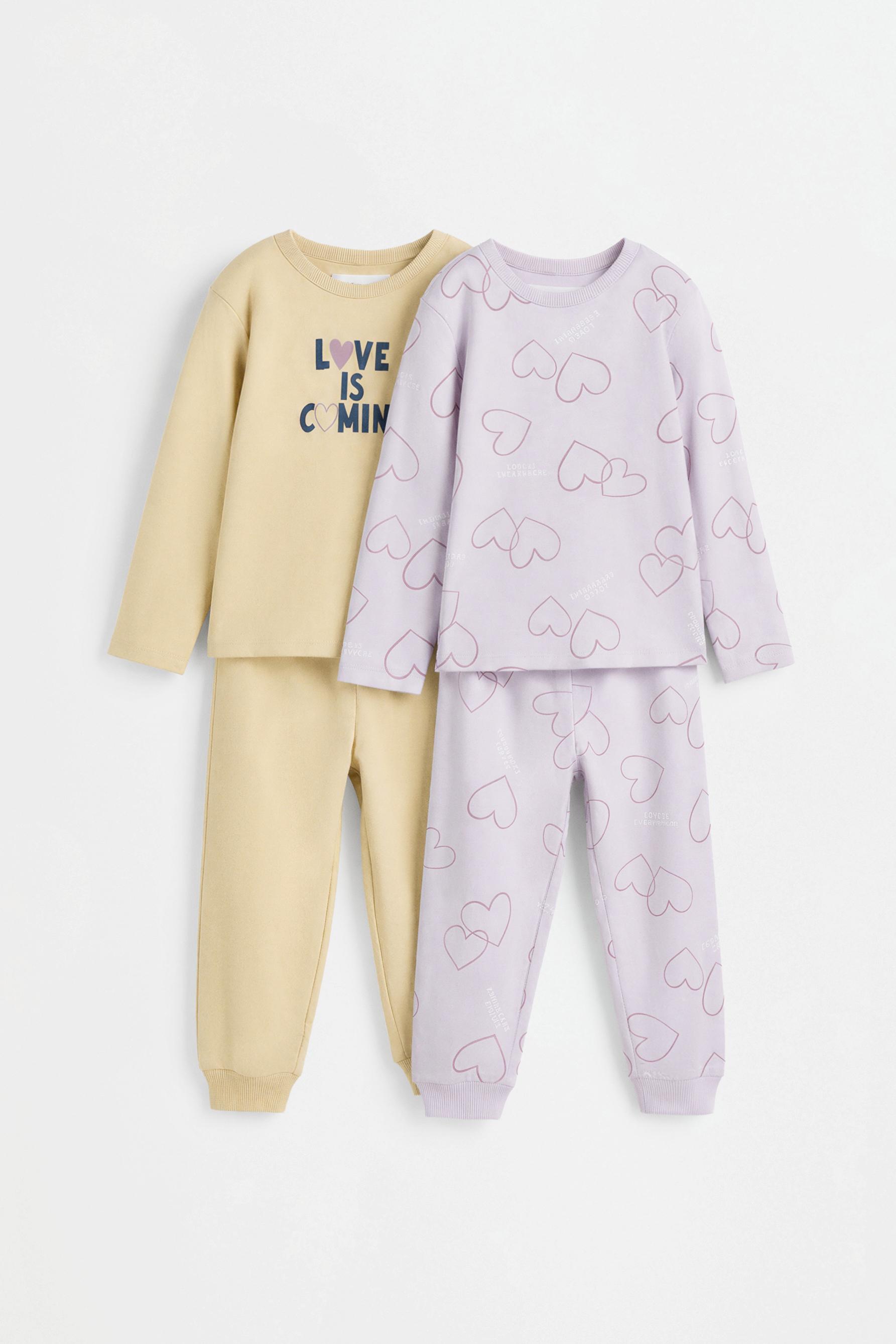 Pack of 2 printed pyjamas — PASTEL YELLOW