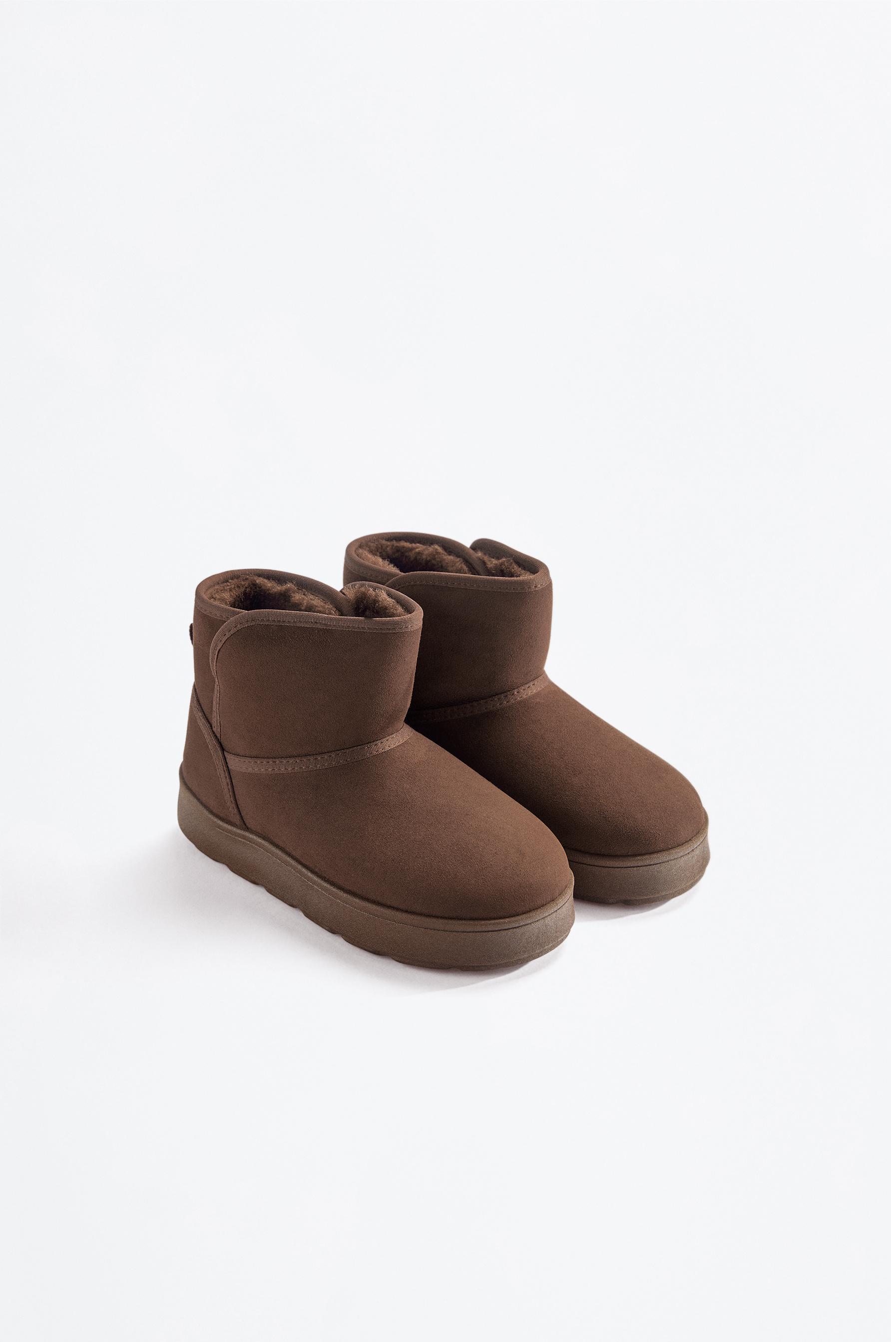 Lined ankle boot — BROWN