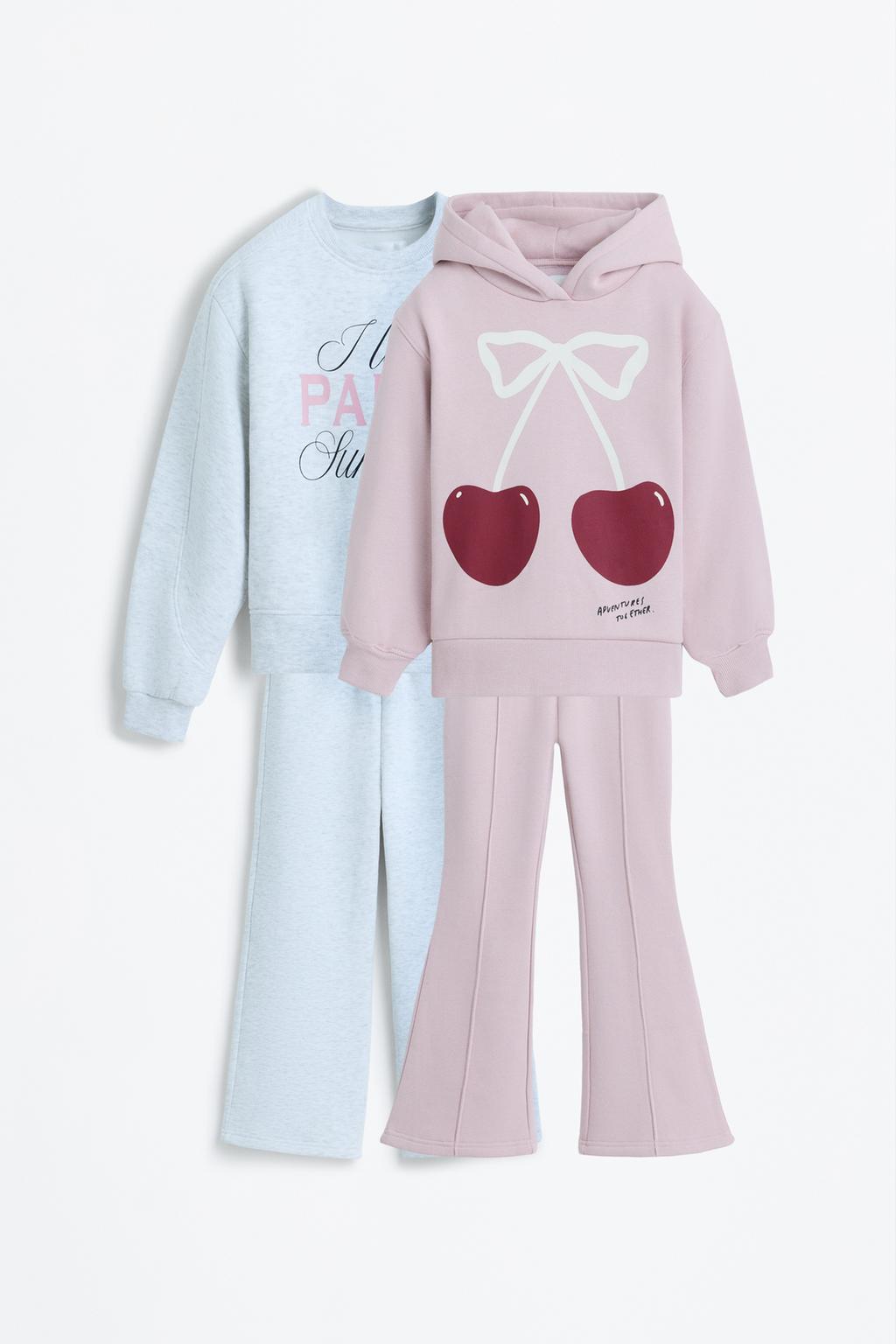 Pack of 2 sweatshirt and bell bottom co-ords