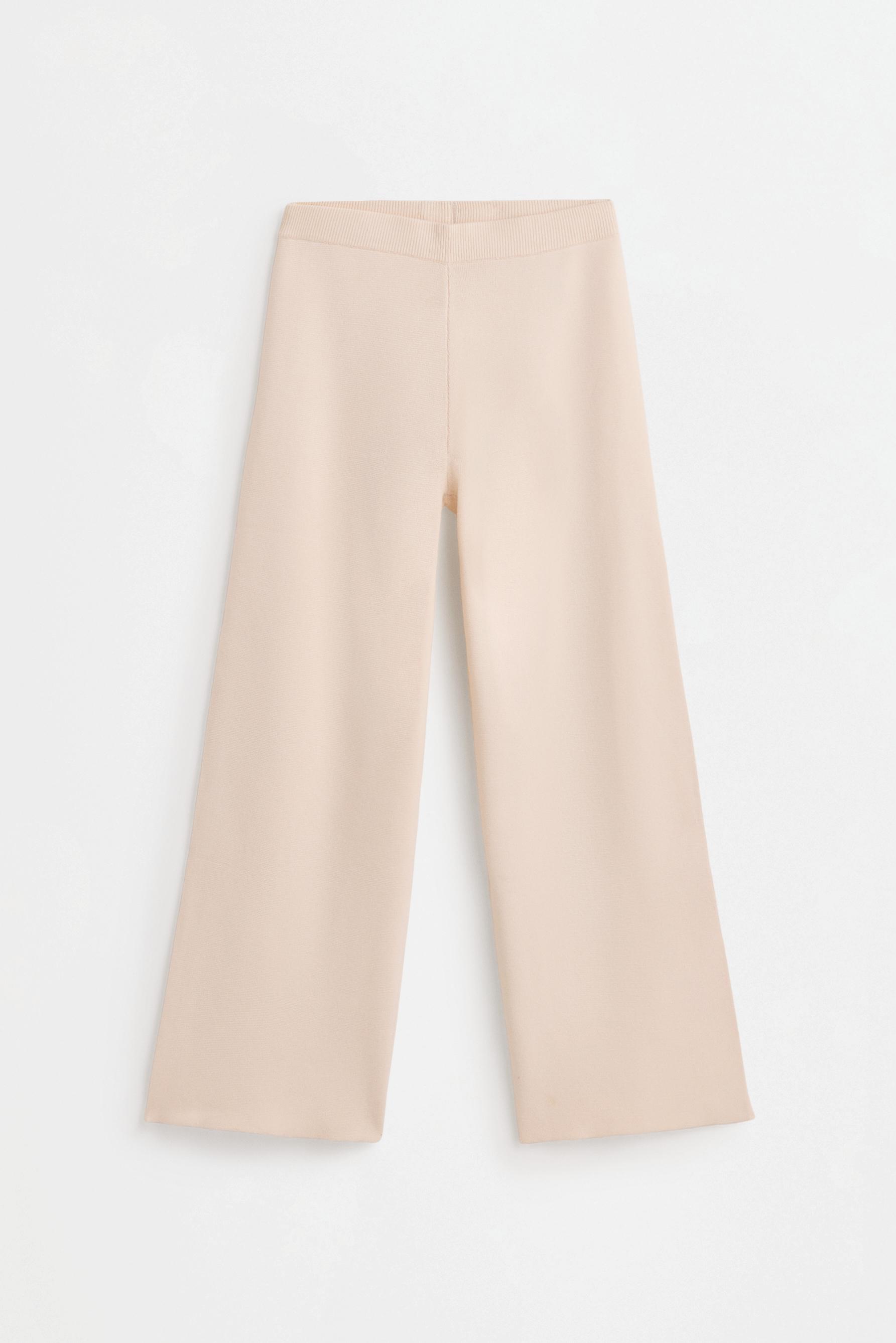 Knit trousers — BEIGE