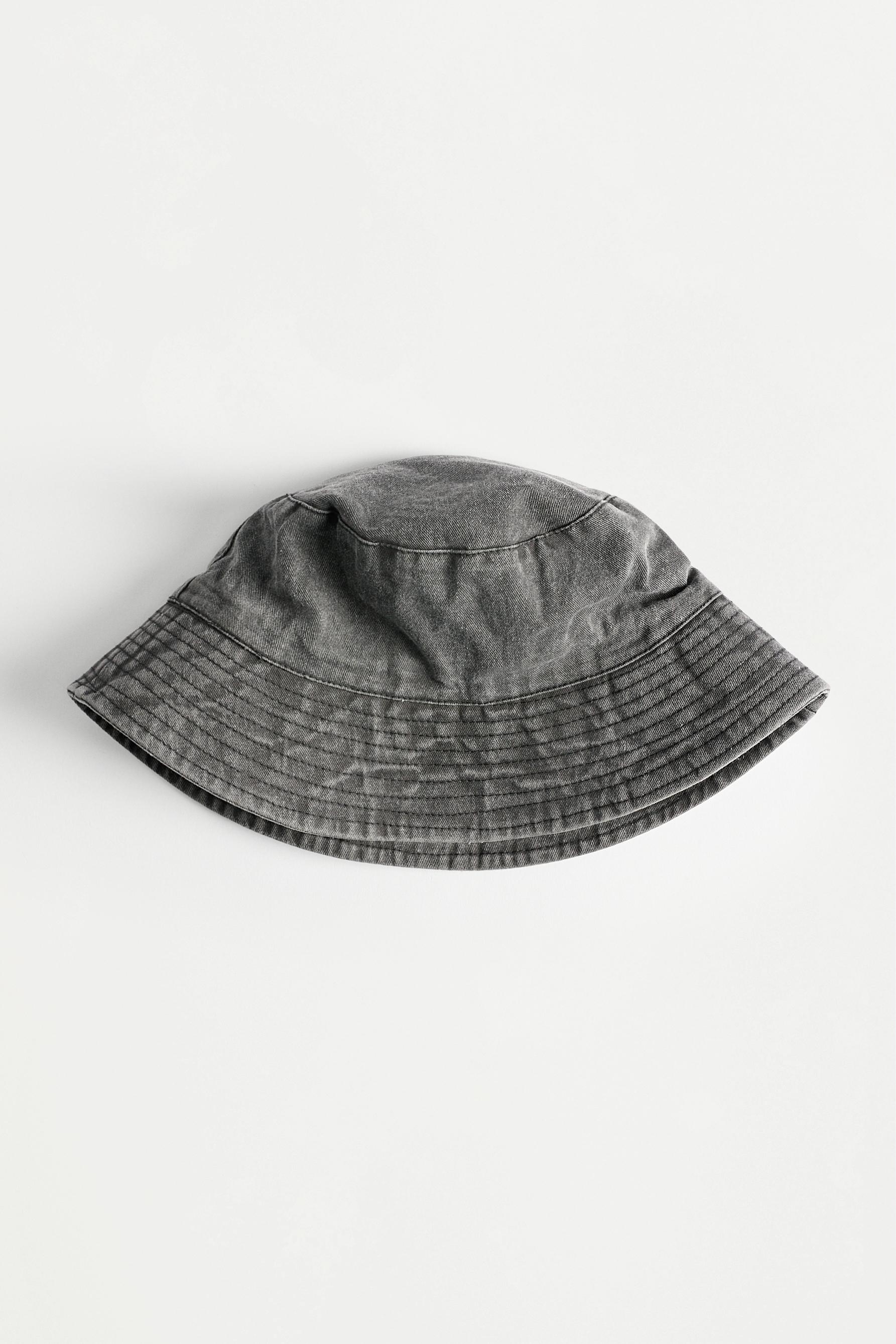 Faded-effect bucket hat — BLACK (alternate view)