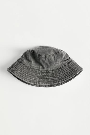 Faded-effect bucket hat — BLACK 2
