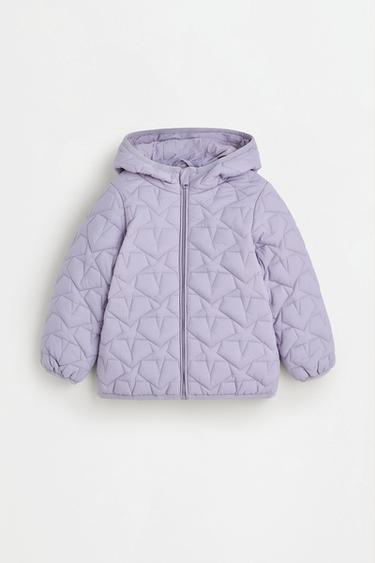 Lightweight quilted hooded star jacket — LILAC 1