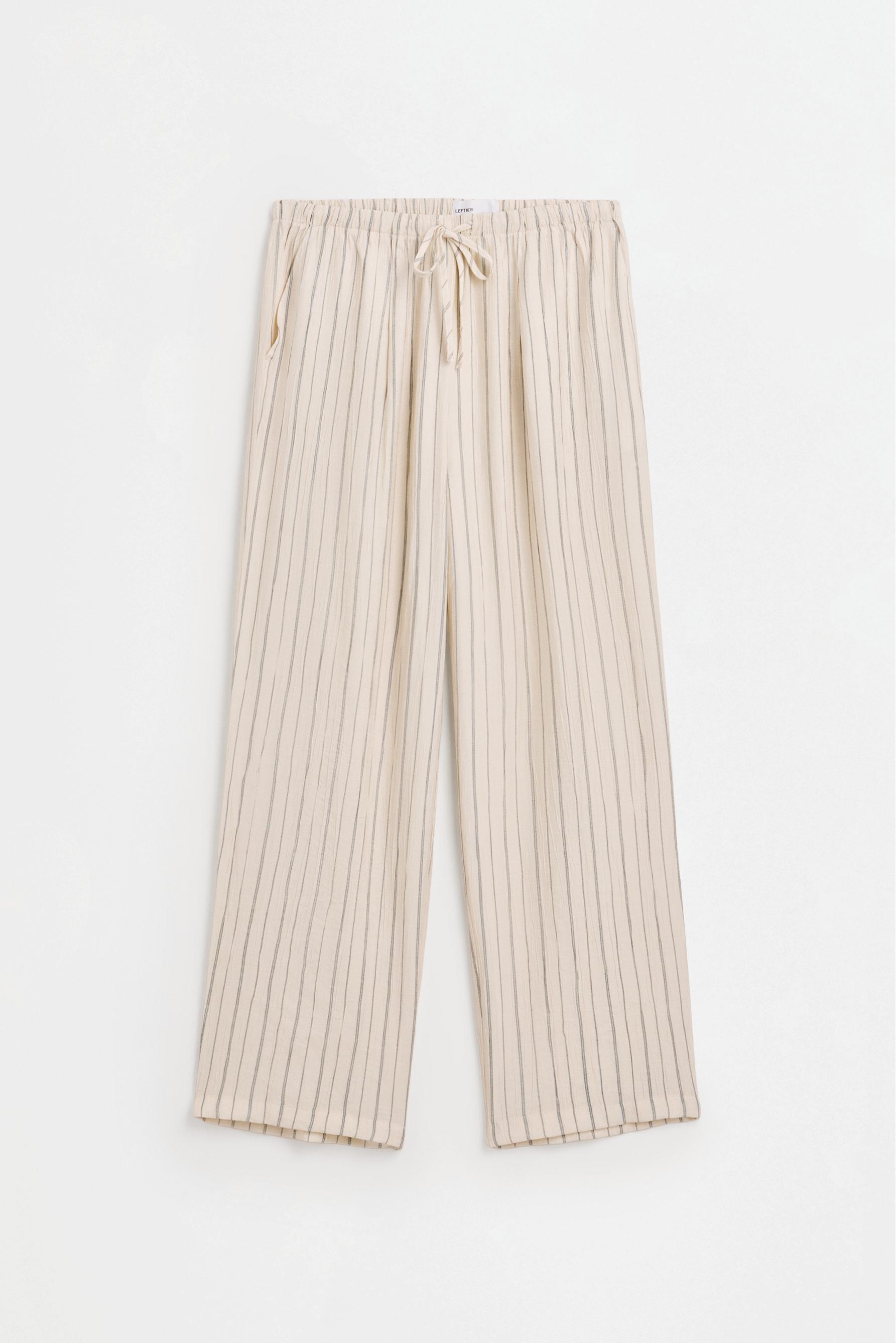 Textured jogging trousers — ECRU