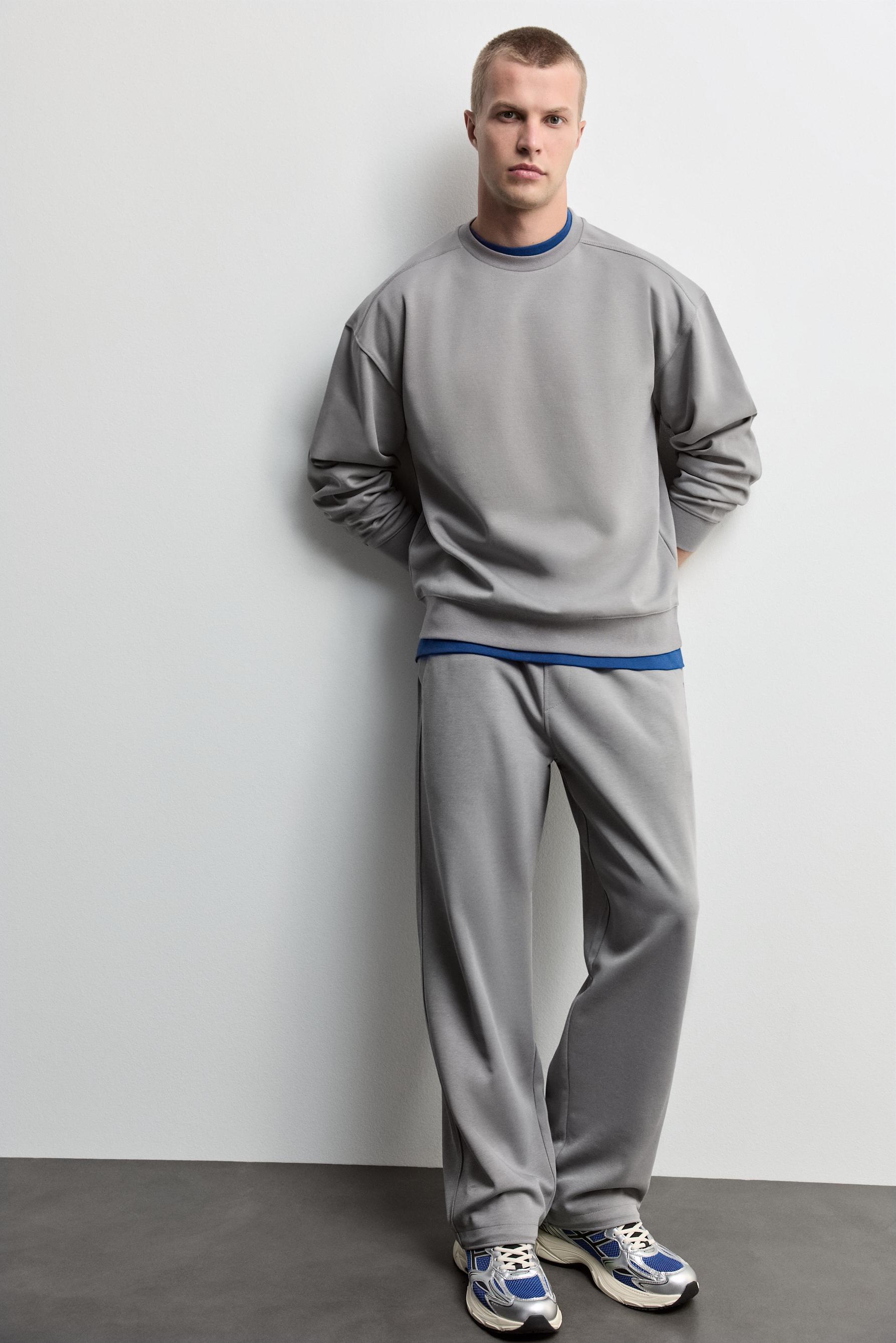 Interlock baggy joggers — MEDIUM GREY