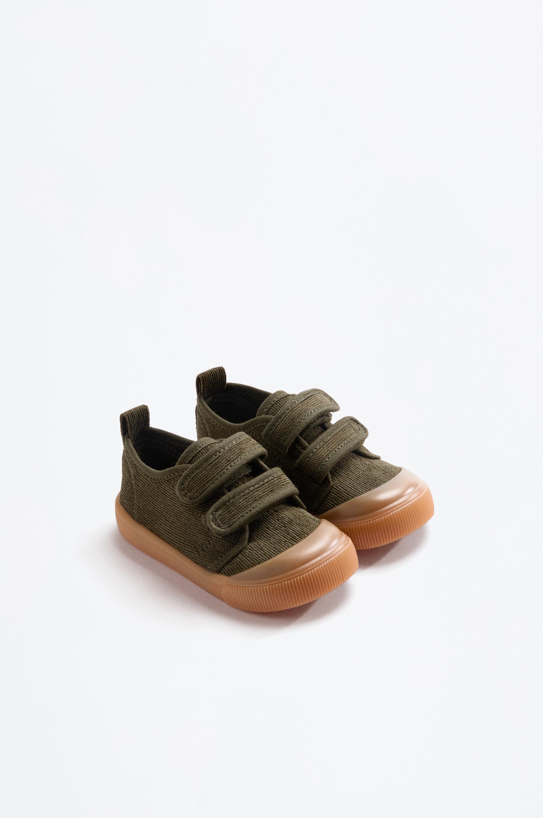 Corduroy toecap slippers — KHAKI