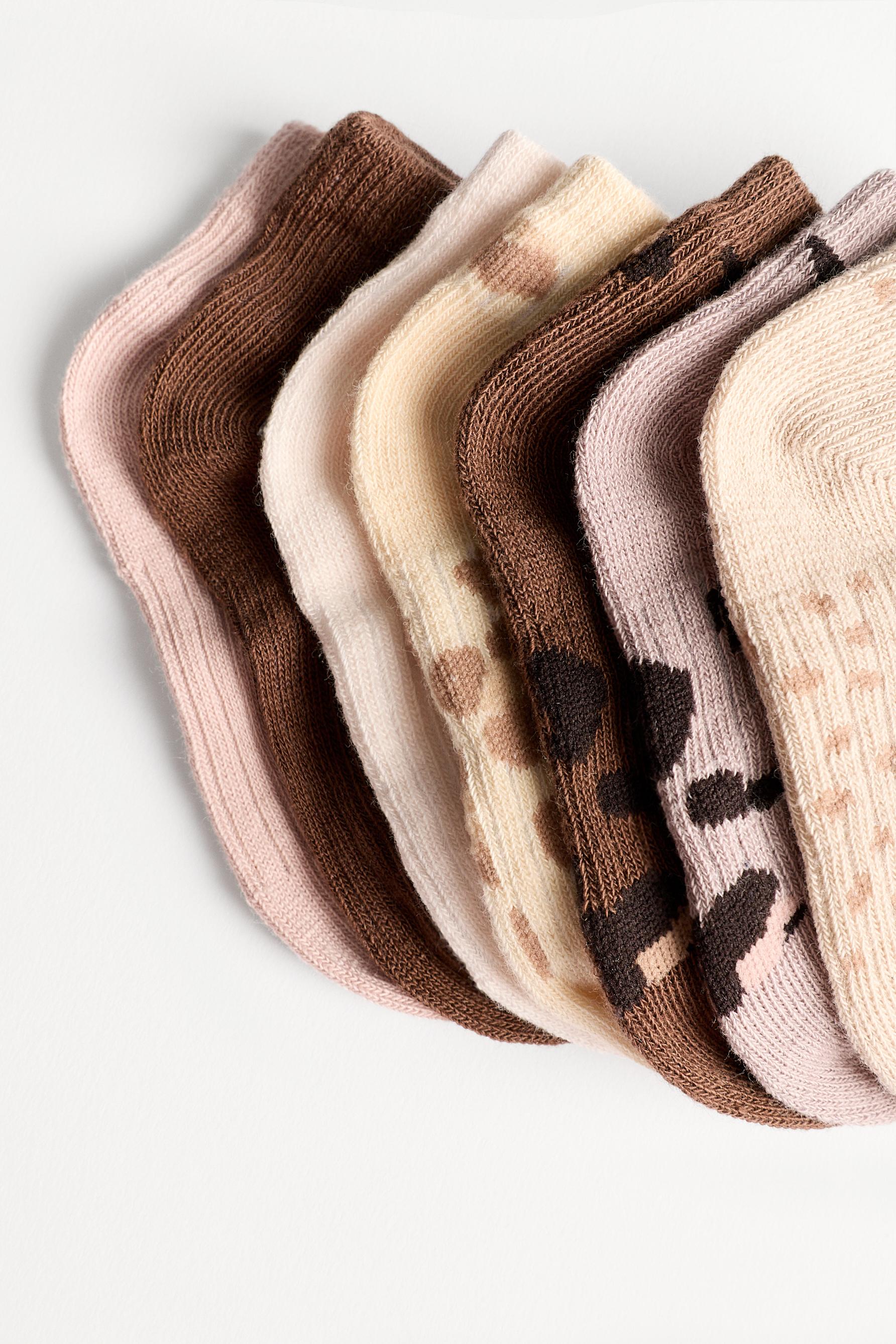 7-pack of animal print short socks — LEOPARD PRINT