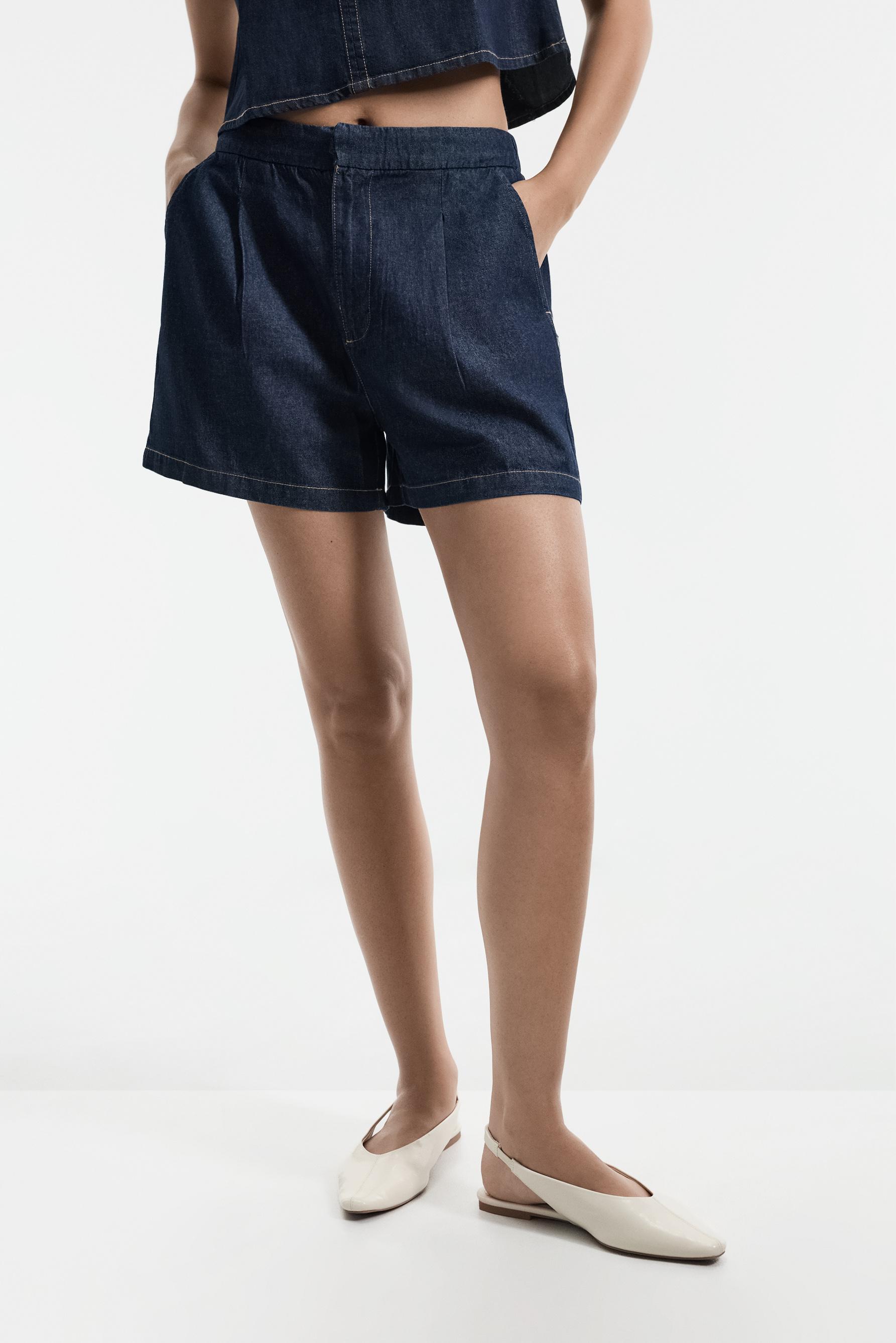 Denim shorts — NAVY