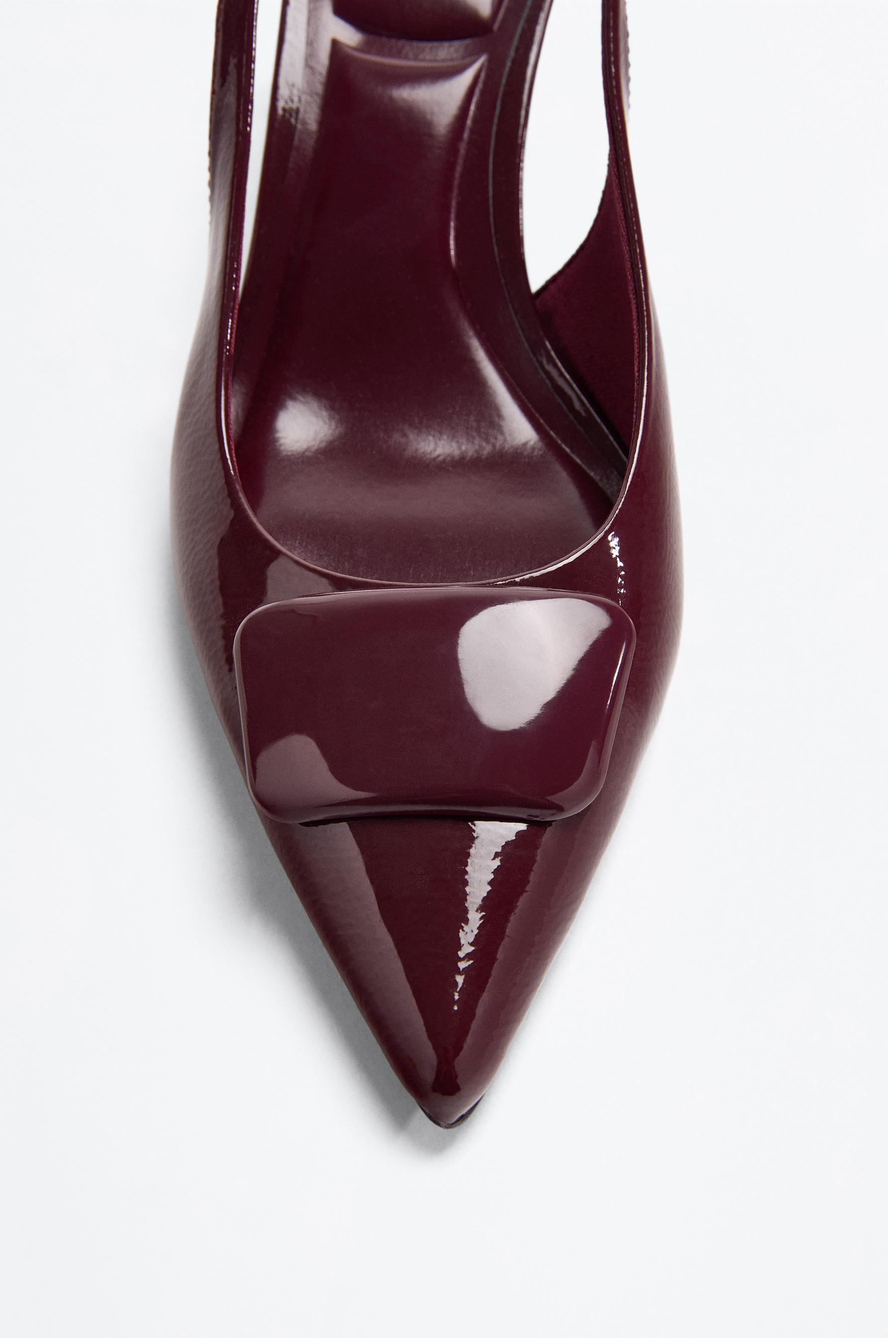 Slingback heel shoe — BURGUNDY
