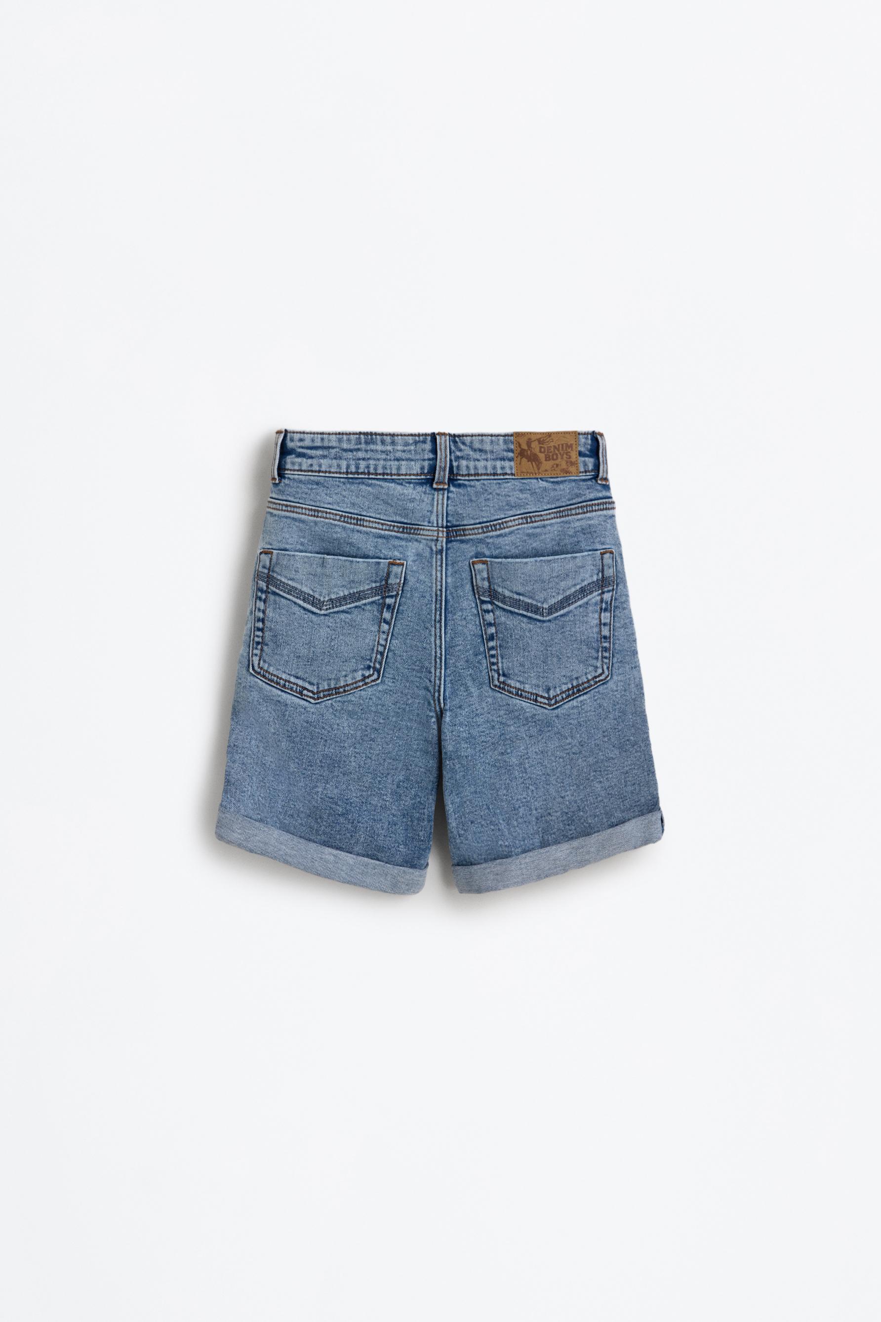 Slim comfort denim Bermuda shorts — INDIGO