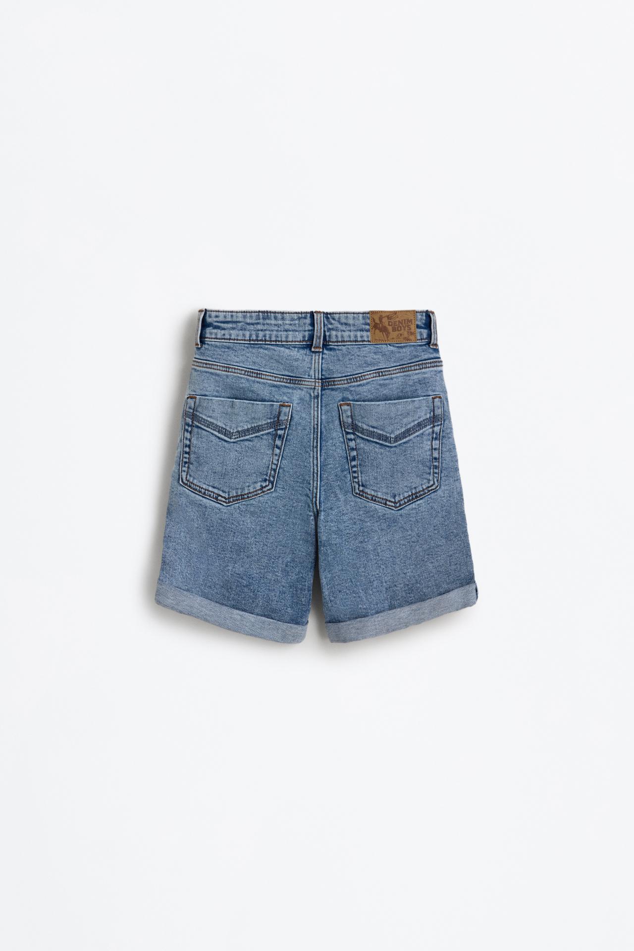 Slim comfort denim Bermuda shorts — INDIGO