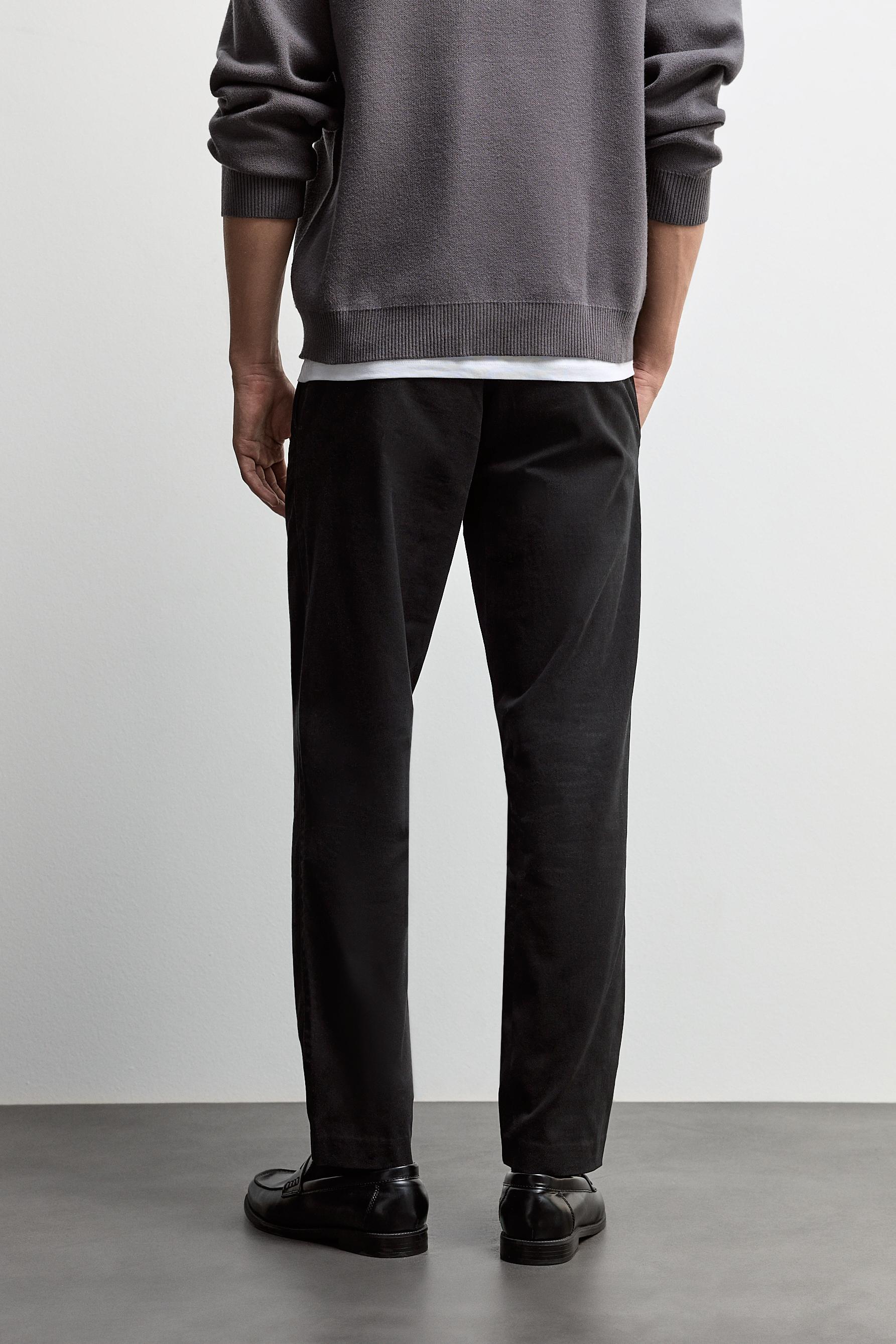 Slim fit chino trousers — BLACK