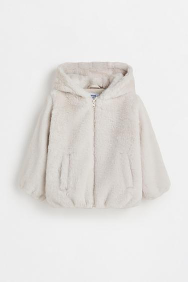Animal print faux fur coat — ECRU 2