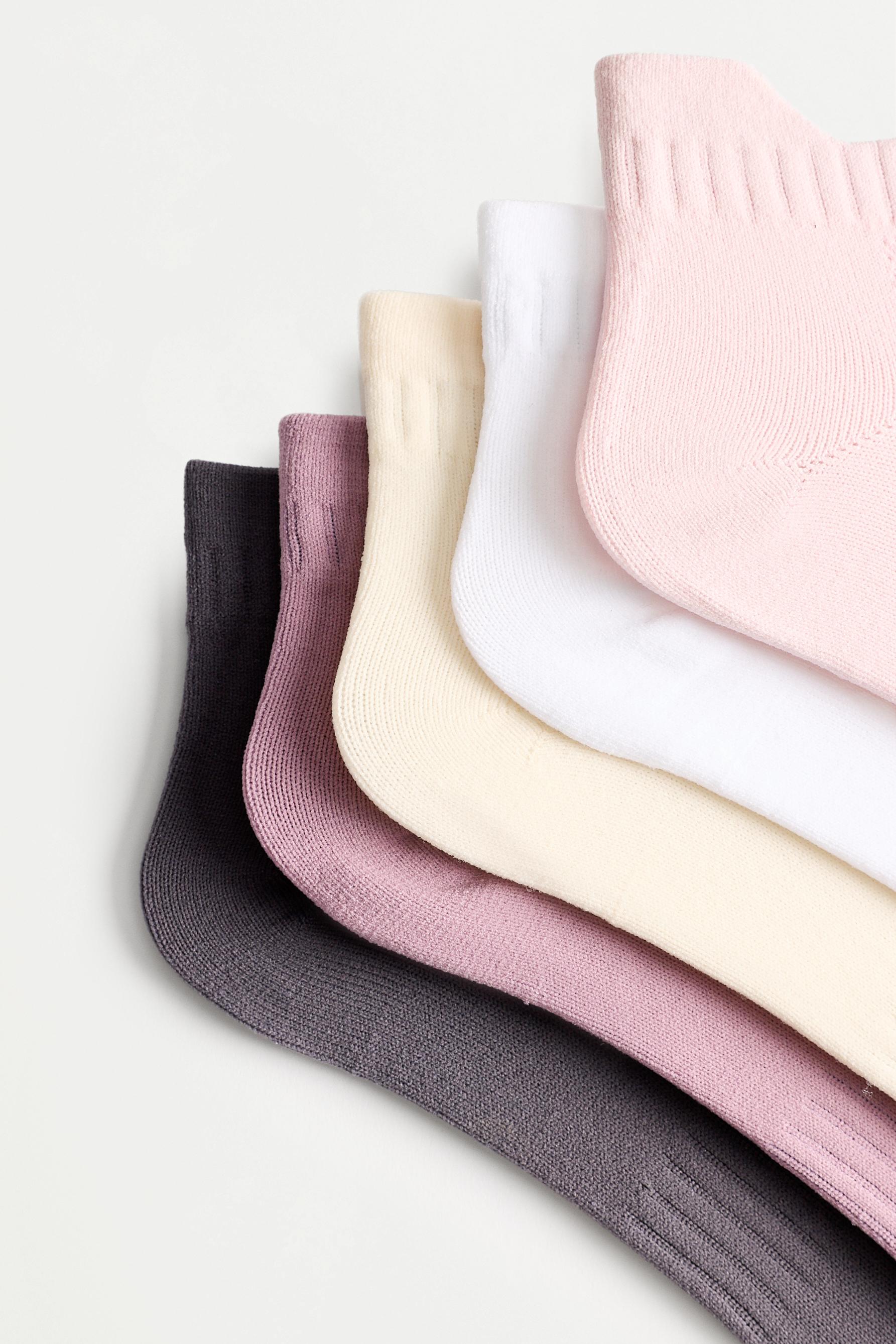 Sports ankle socks (5-pack) — MAUVE PINK