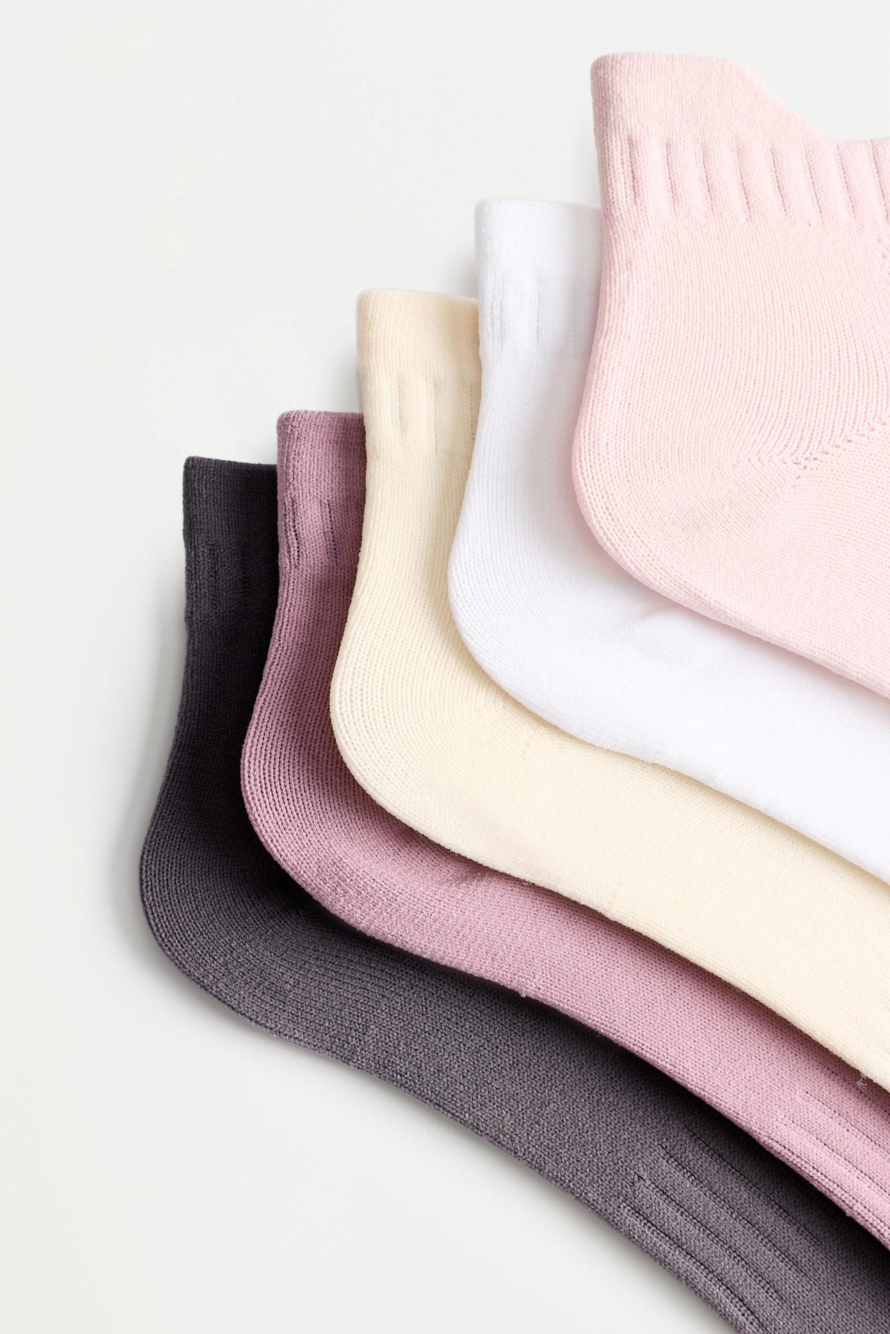 Sports ankle socks (5-pack) — MAUVE PINK