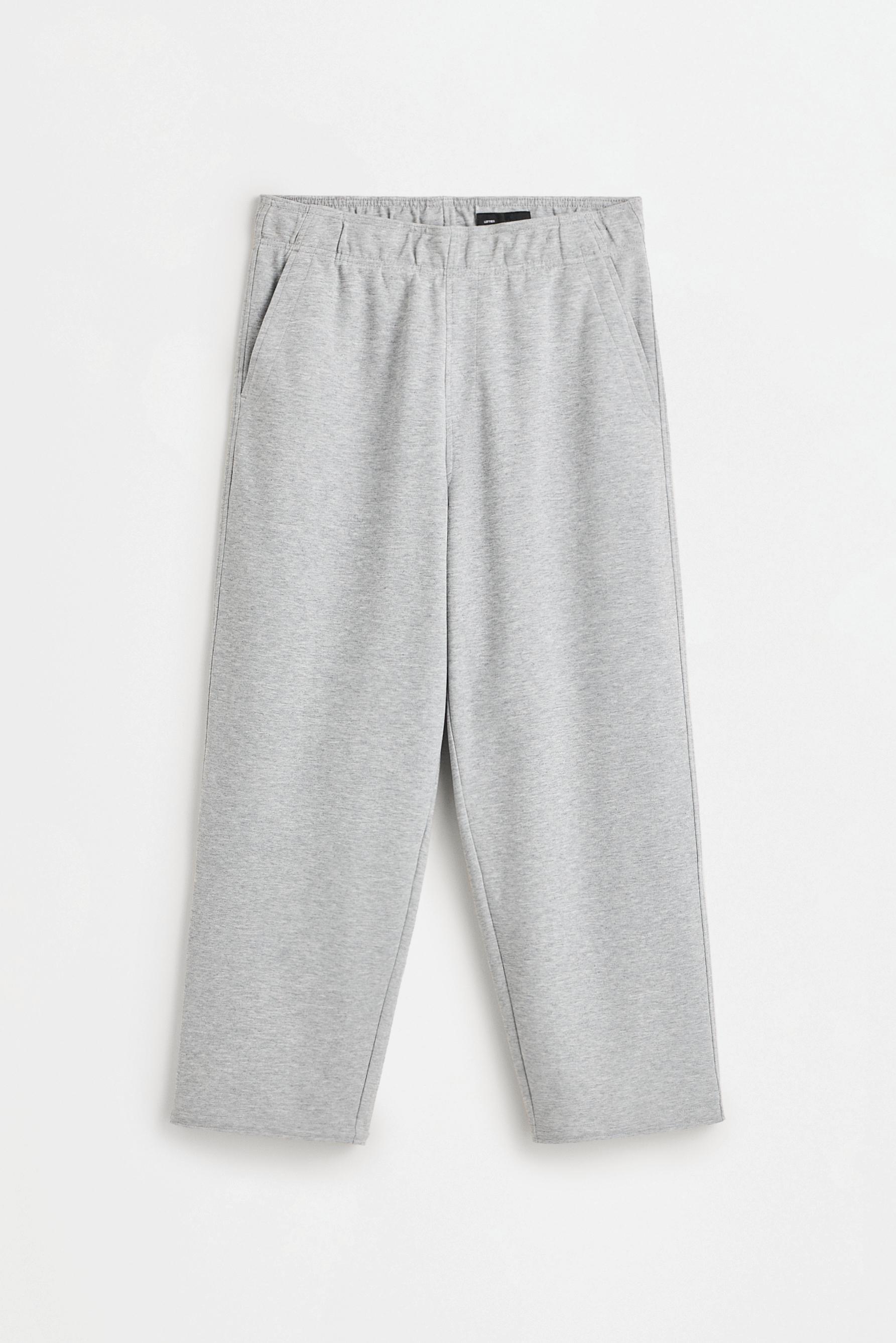Interlock baggy joggers — GREY MARL