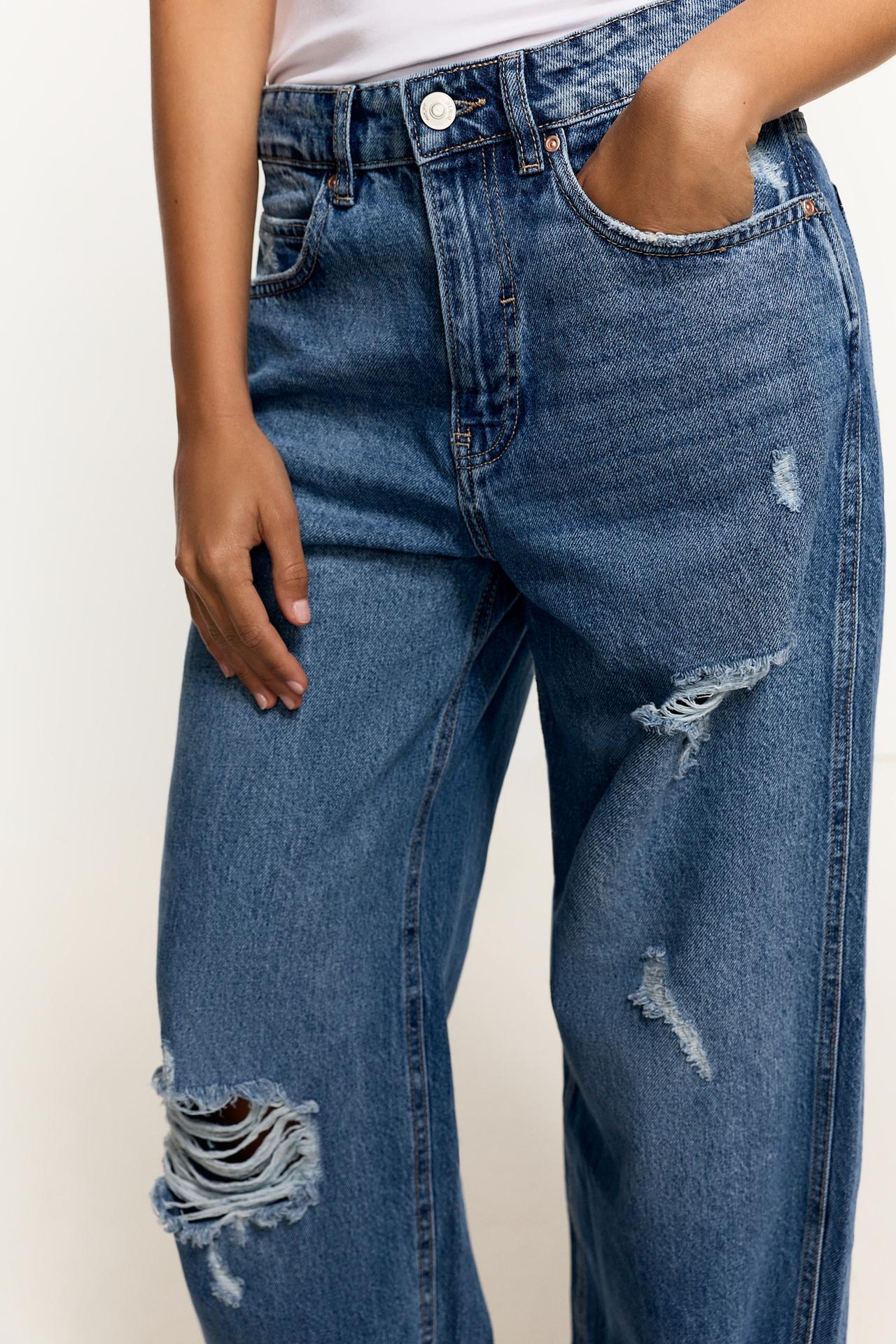 Distressed baggy jeans — INDIGO