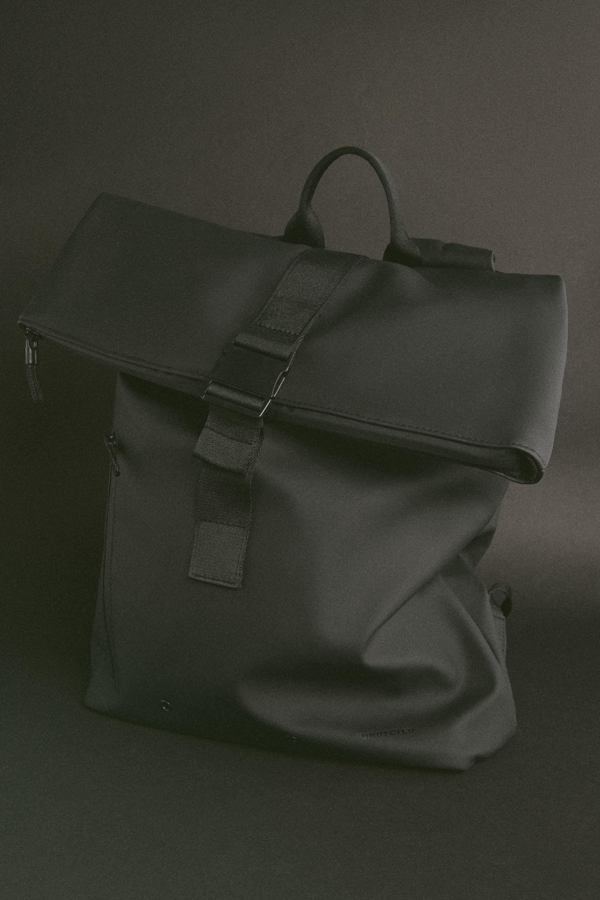 Rubberized Backpack — BLACK