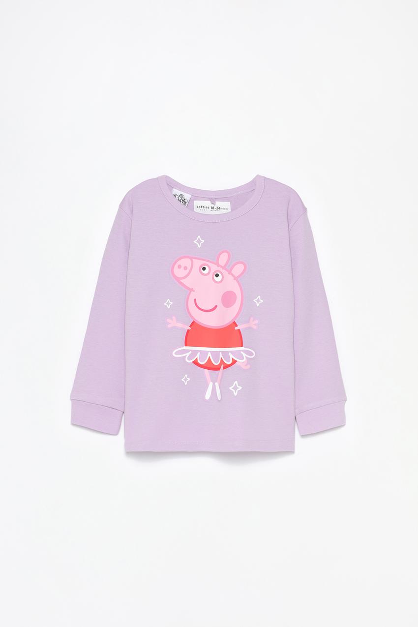Pigiama Peppa Pig Ufficiale Per Bambine - Maglia Maniche Lunghe E Pantaloni Pigiama Bambina Ufficiale