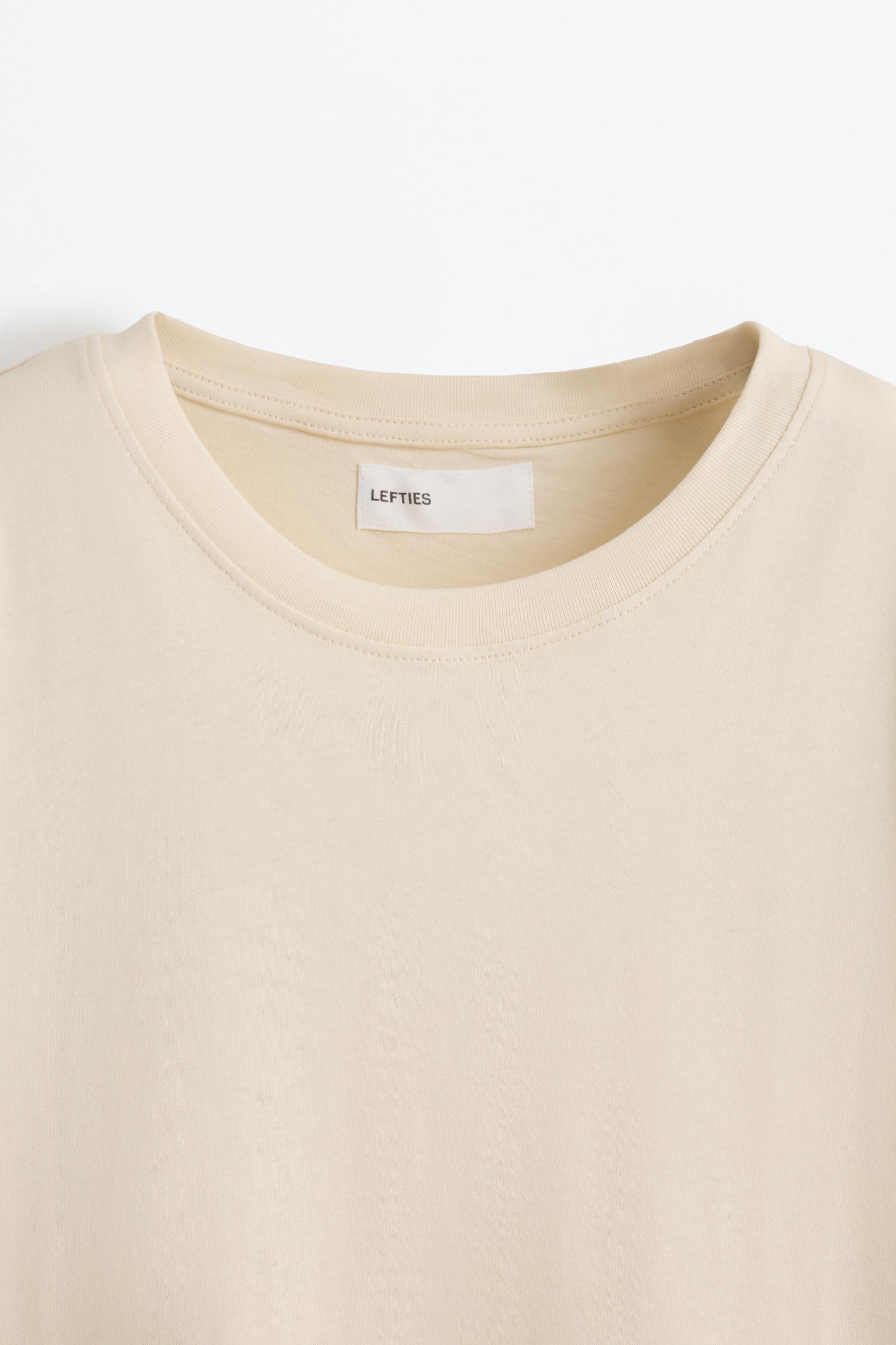 Basic round neck T-shirt — PALE YELLOW