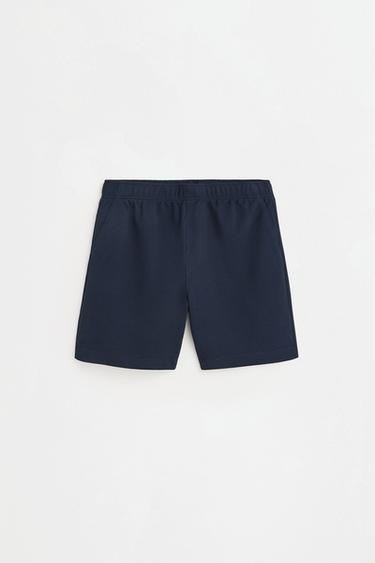 Textured tracksuit Bermuda shorts — DARK NAVY 6