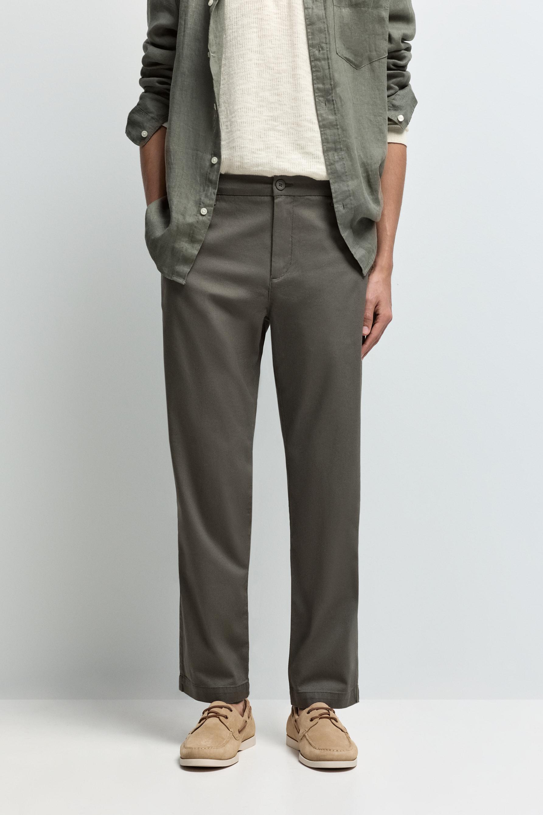 Slim fit chino trousers — DARK KHAKI