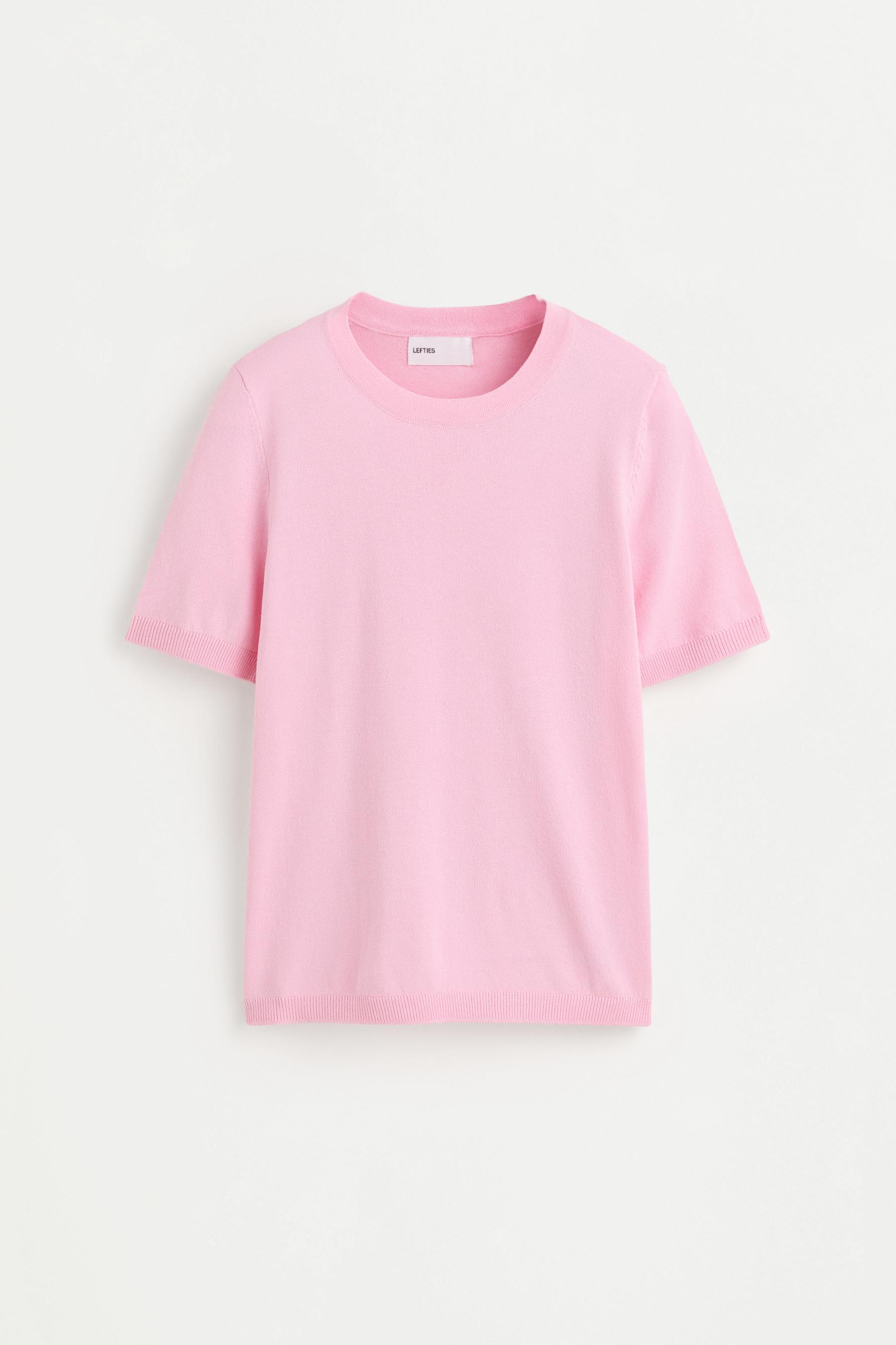 Basic knit top — PALE PINK