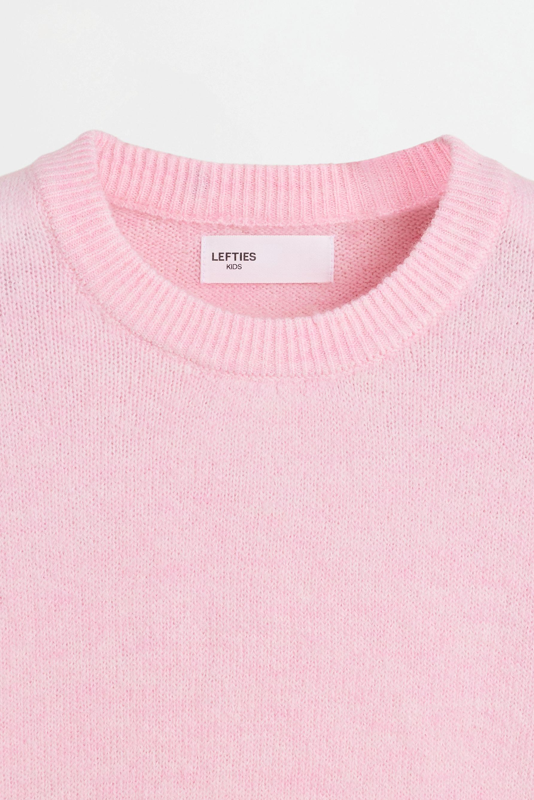 Fluffy knit sweater — PINK