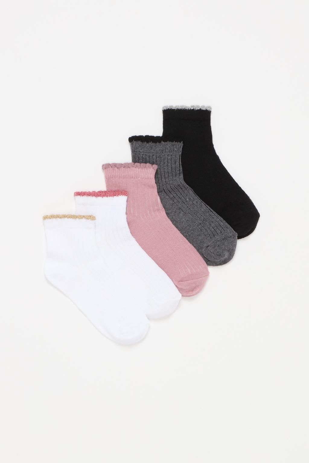 Pack of 5 pairs of ribbed socks