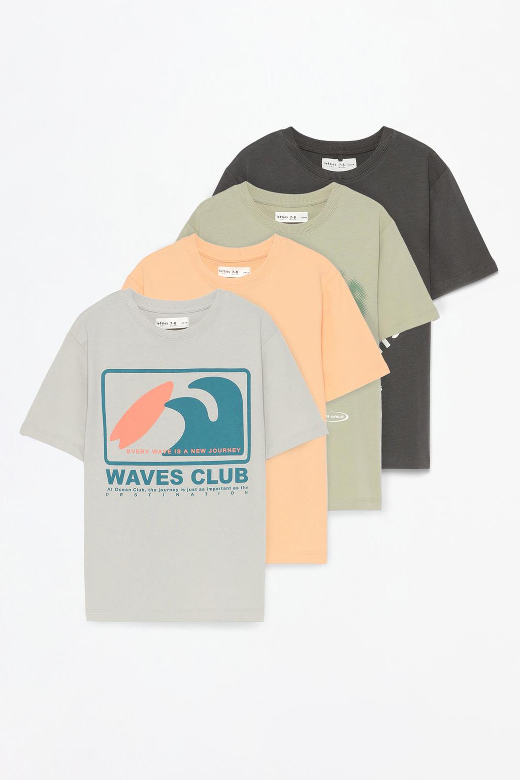 4-pack of printed T-shirts