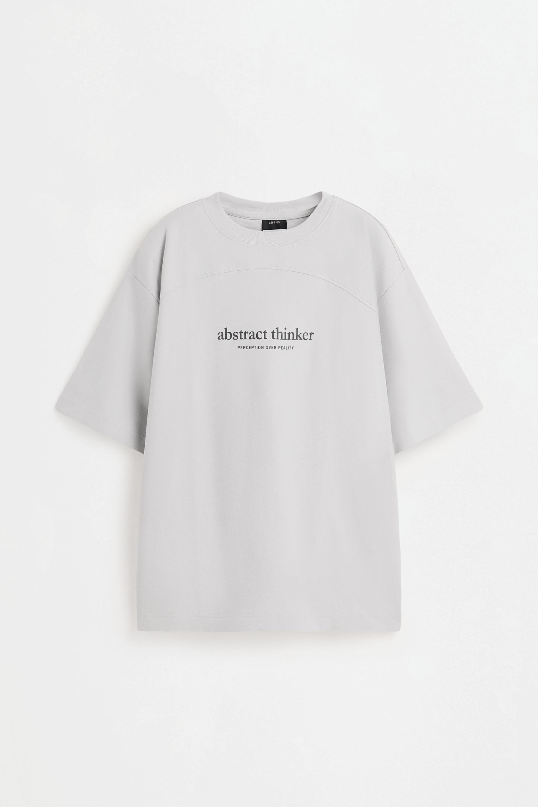 Oversized printed T-shirt — PALE GREY