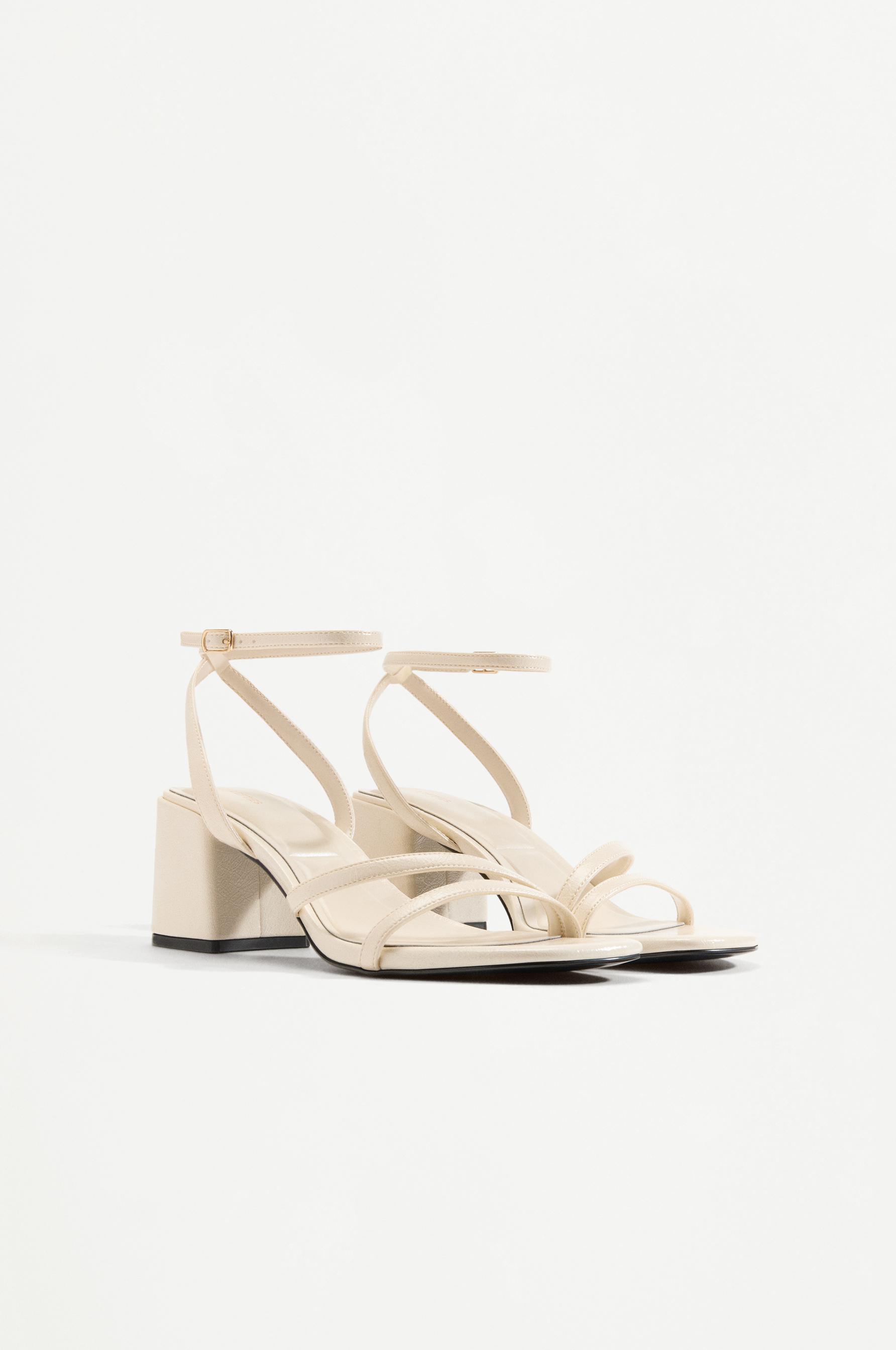 Heeled sandal — ECRU