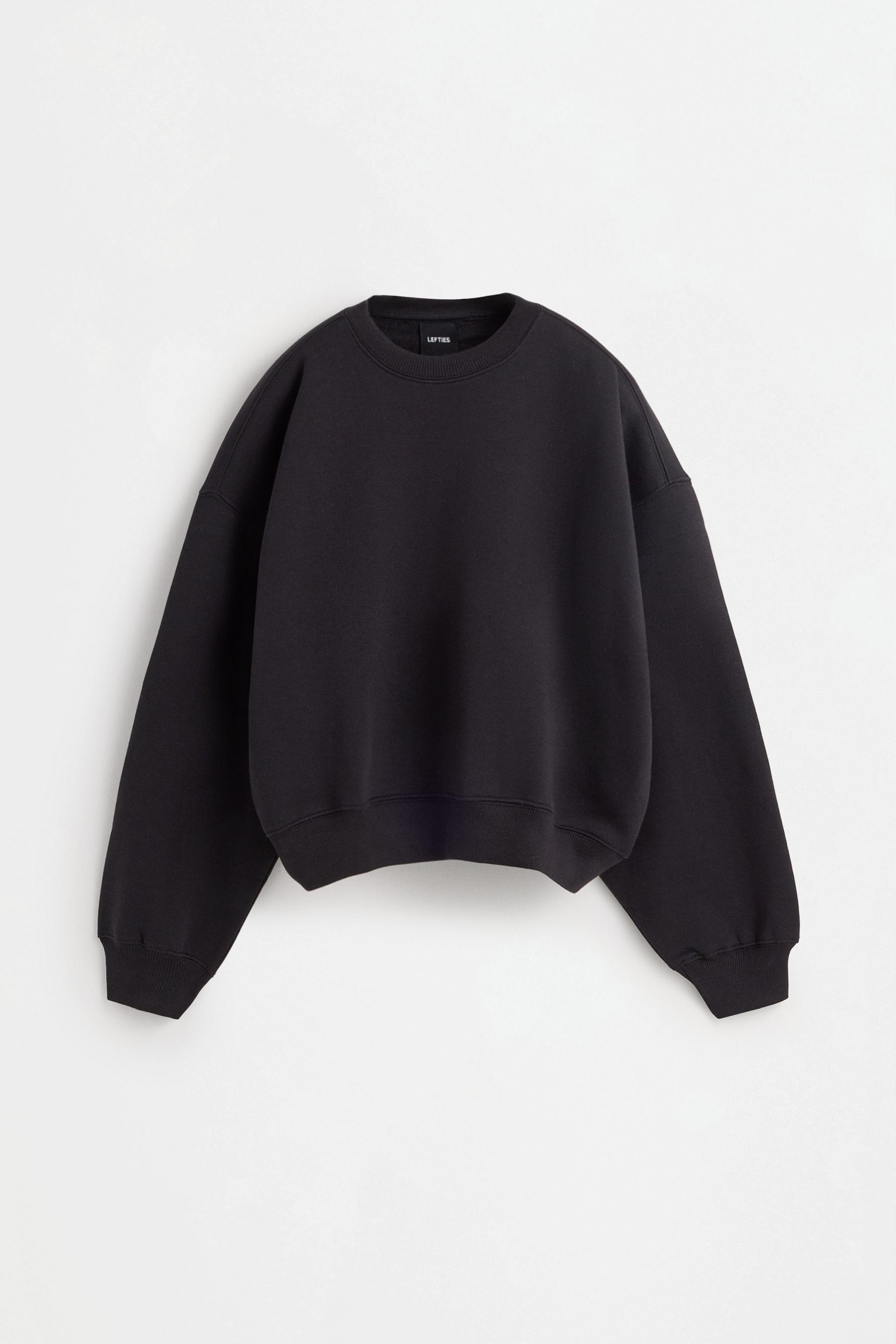 Basic tracksuit sweatshirt — BLACK