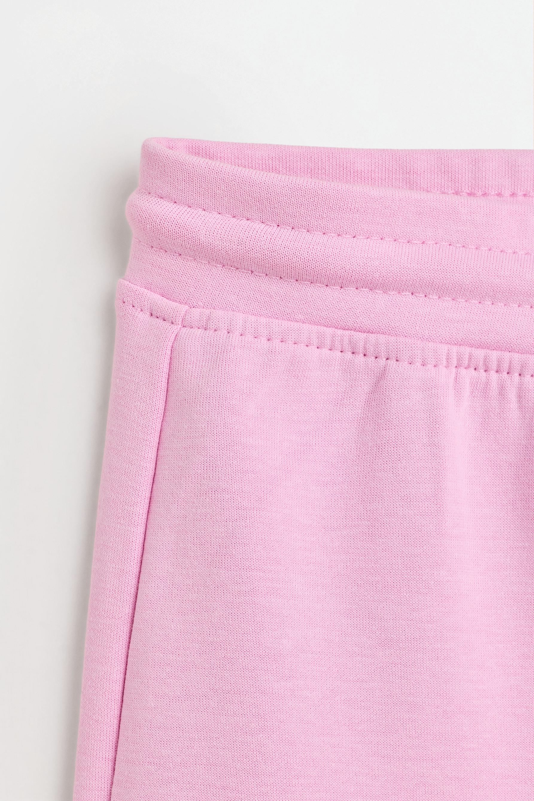 Basic interlock bell bottom trousers — PASTEL PINK