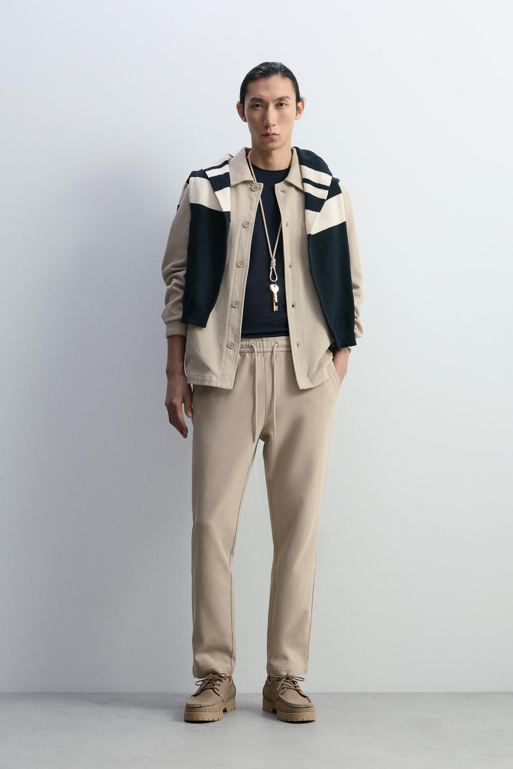 Textured pocket overshirt — ECRU