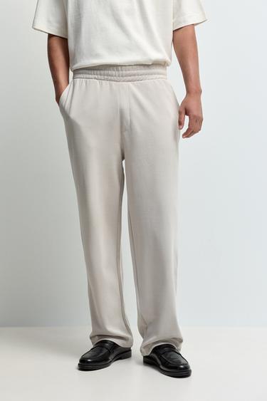Interlock baggy trousers — PALE GREY 2