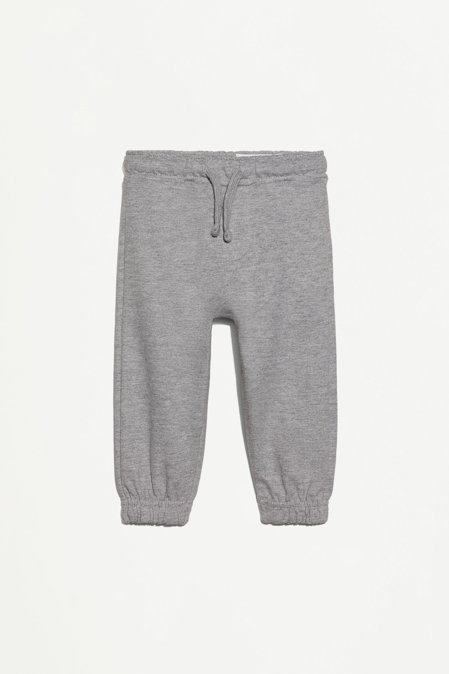 Pack of 4 plain plush trousers — GREY MARL