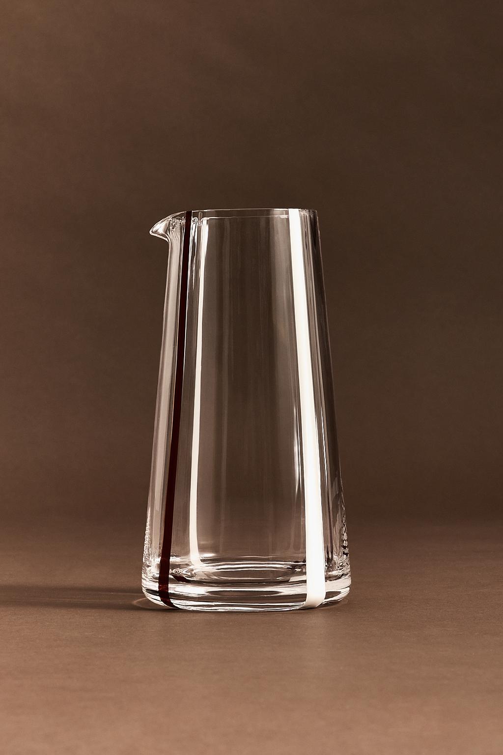 Jarra borosilicato rayas verticales 20 cm