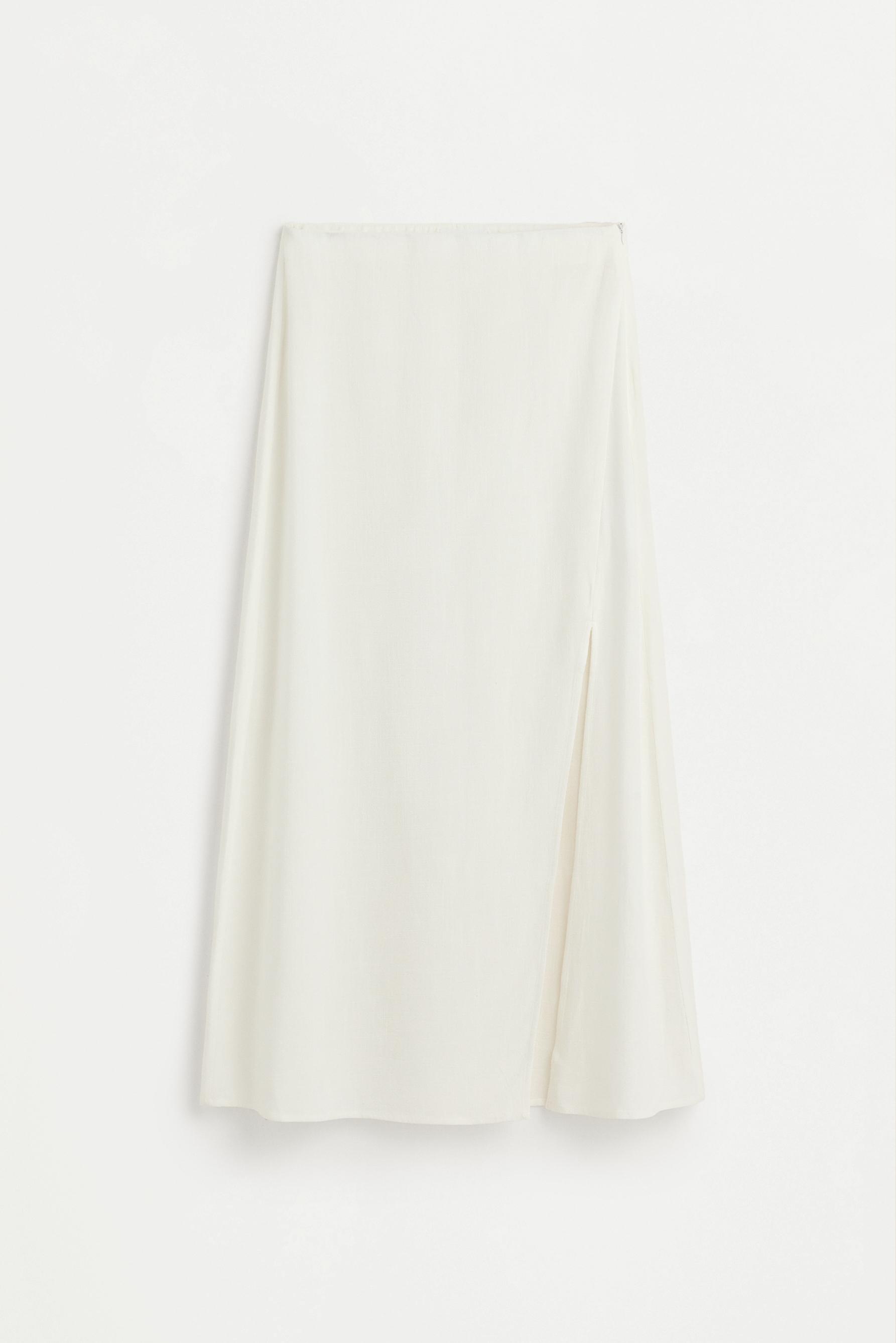 Rustic midi skirt — WHITE