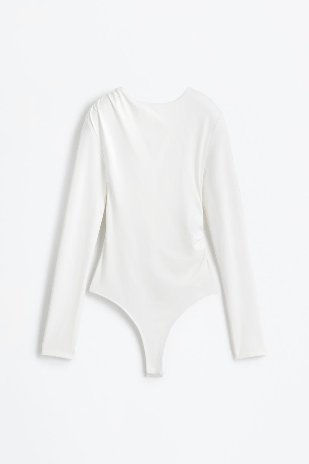 Gathered polyamide bodysuit