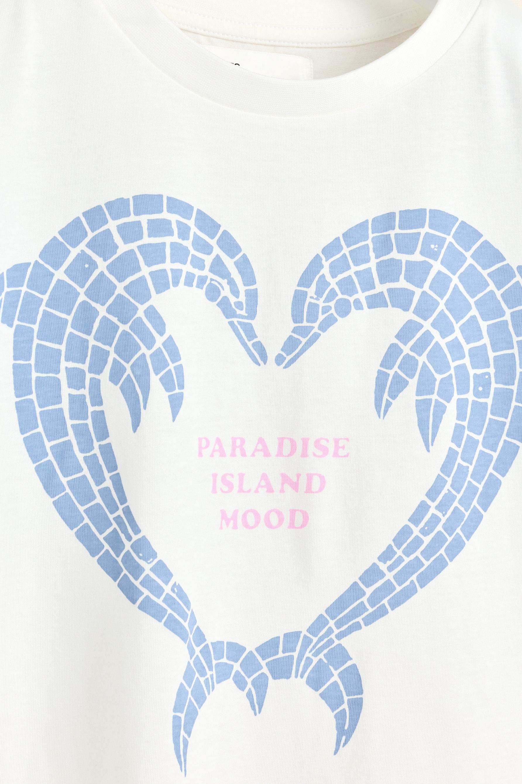 4-pack of printed T-shirts — FUCHSIA